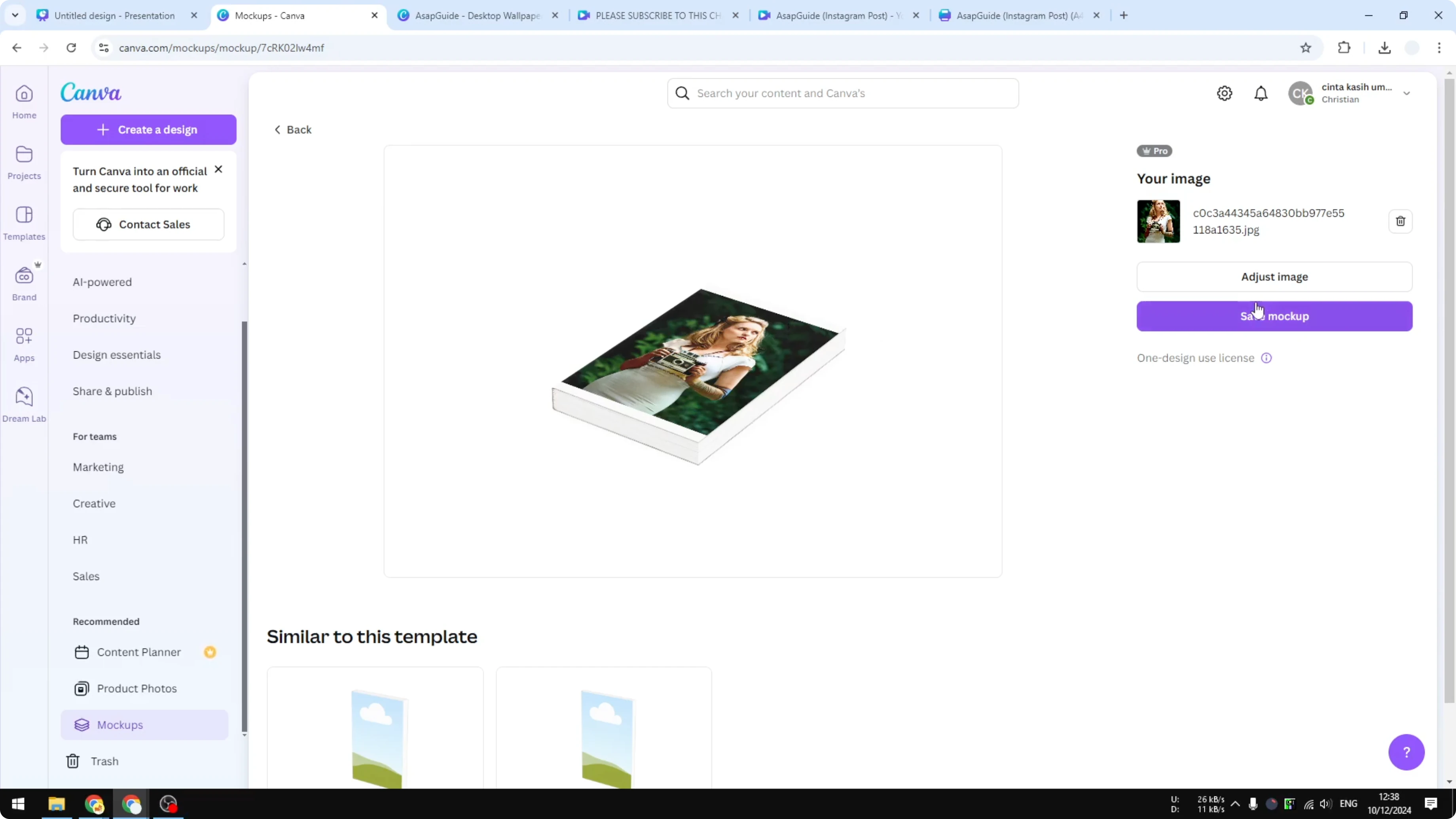 Screenshot from How to Make a 3D Book Cover in Canva at 80s