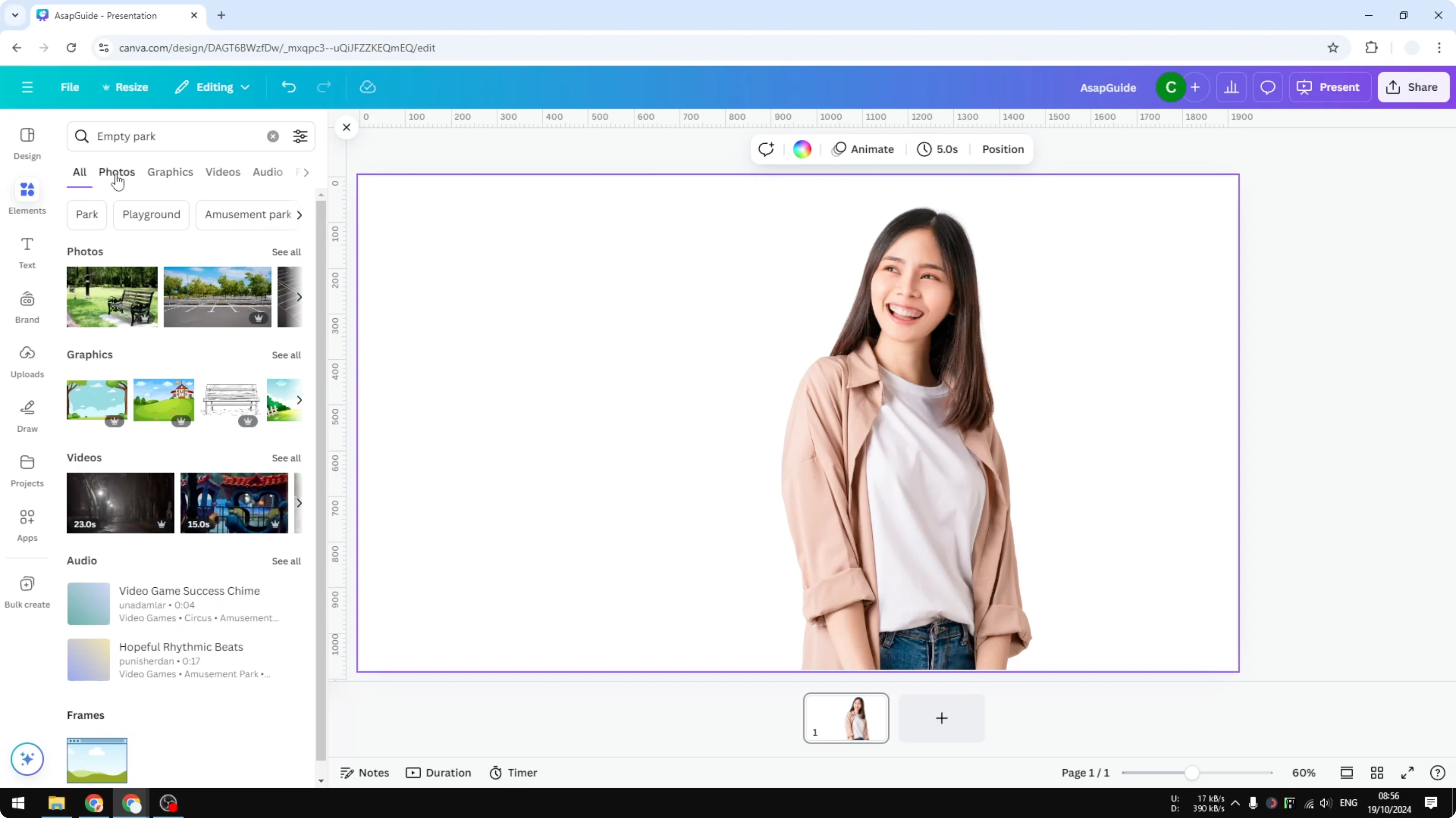 Screenshot from How to Add a Background Photo in Canva at 29s