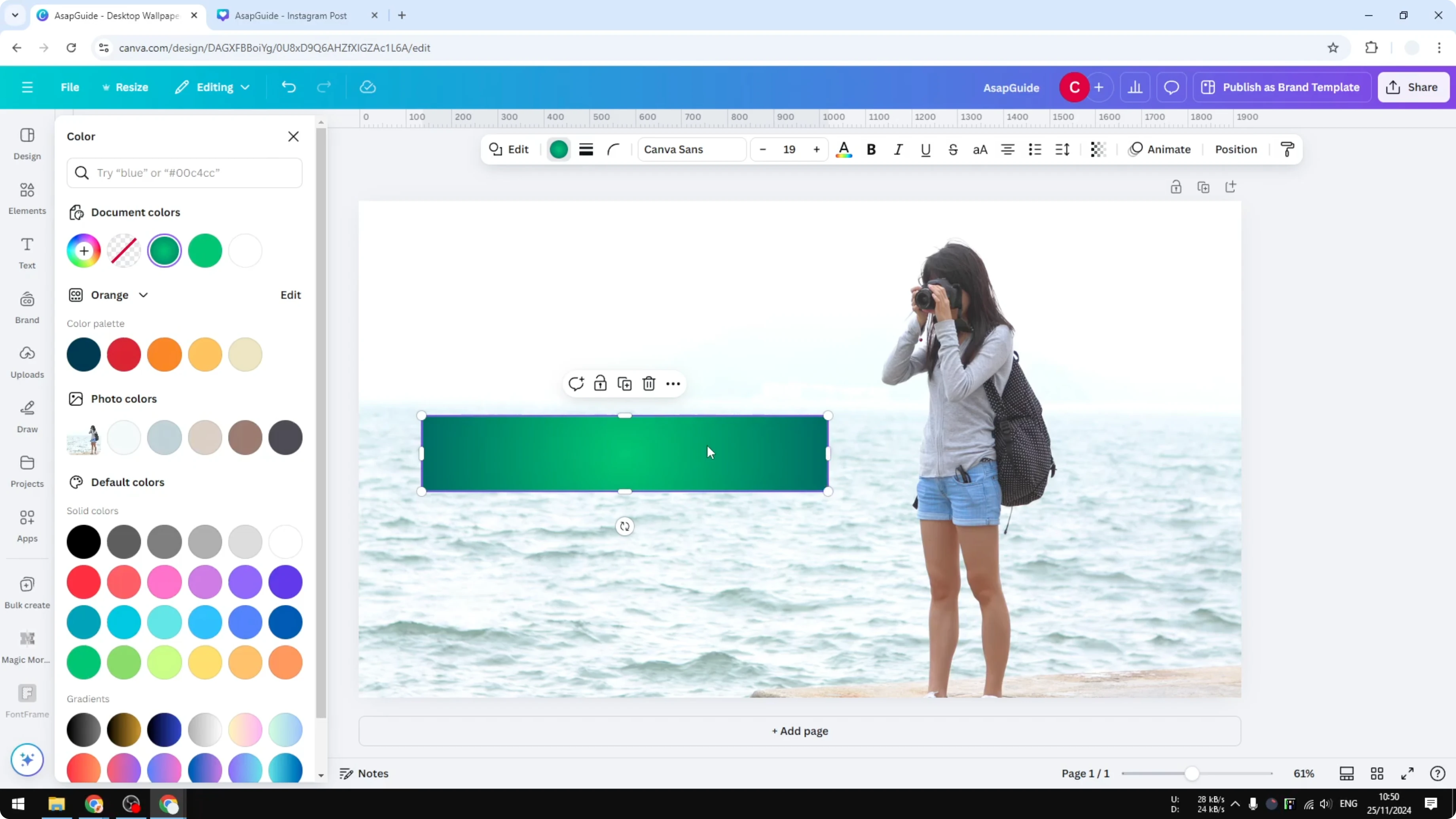 Screenshot from How to Add Background to Text in Canva at 134s