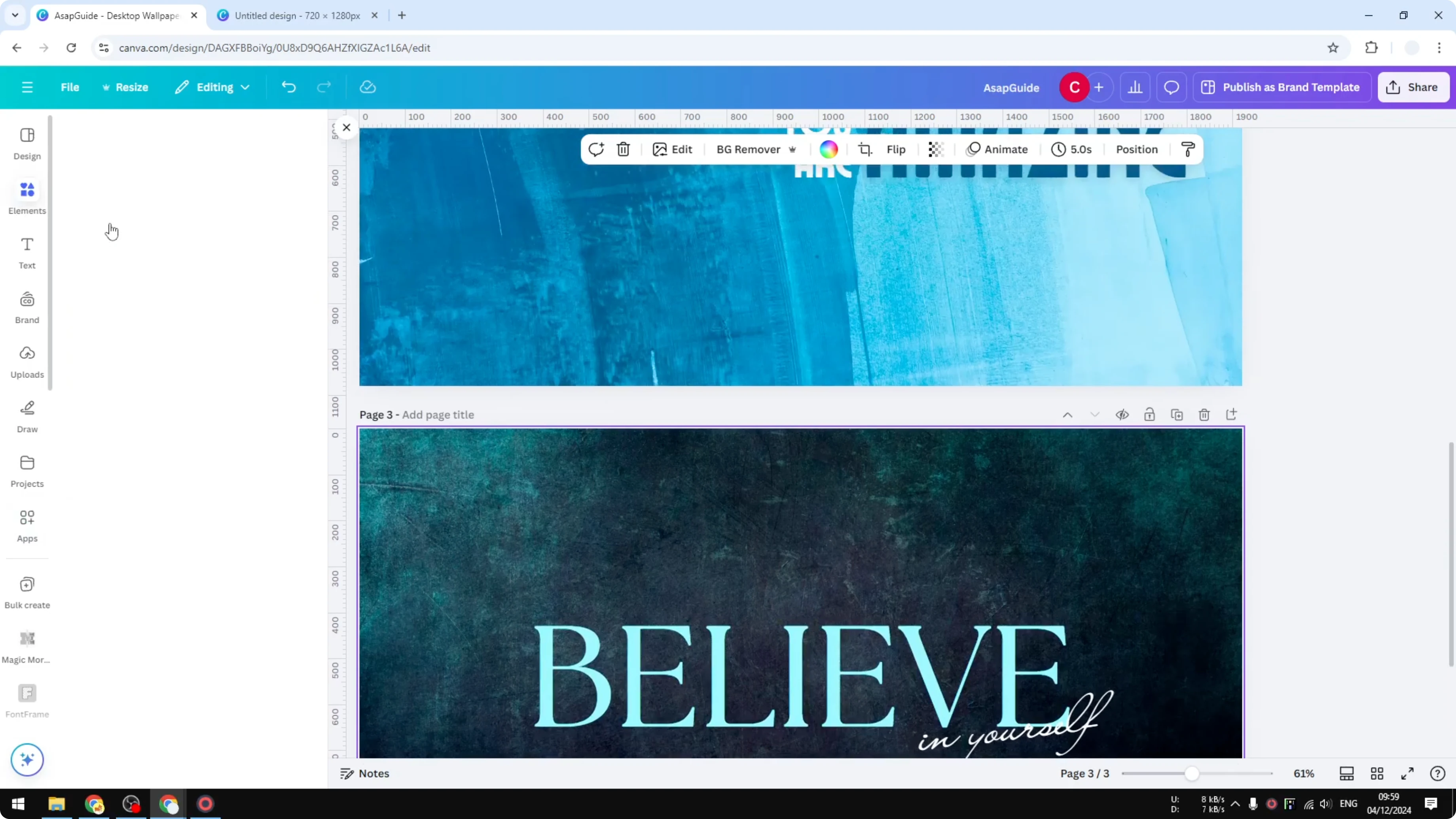 Screenshot from How to Add a Border to a Text Box in Canva at 34s