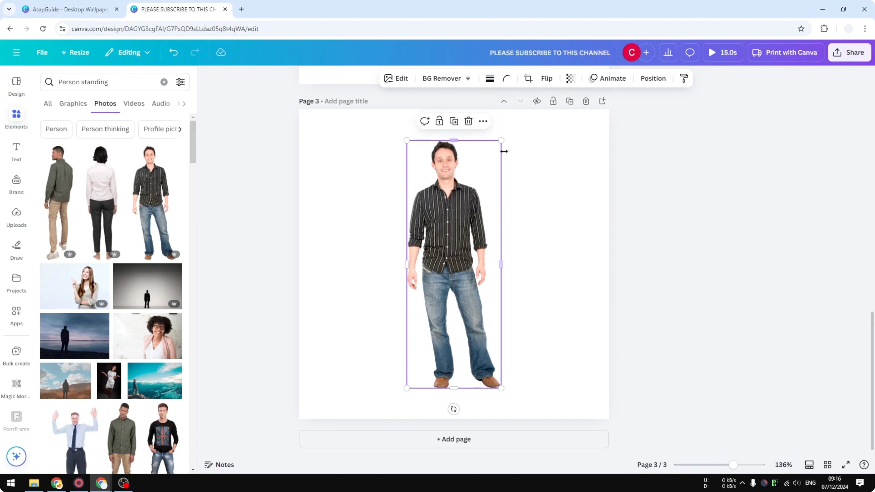 Screenshot from How to Add a Drop Shadow in Canva at 185s