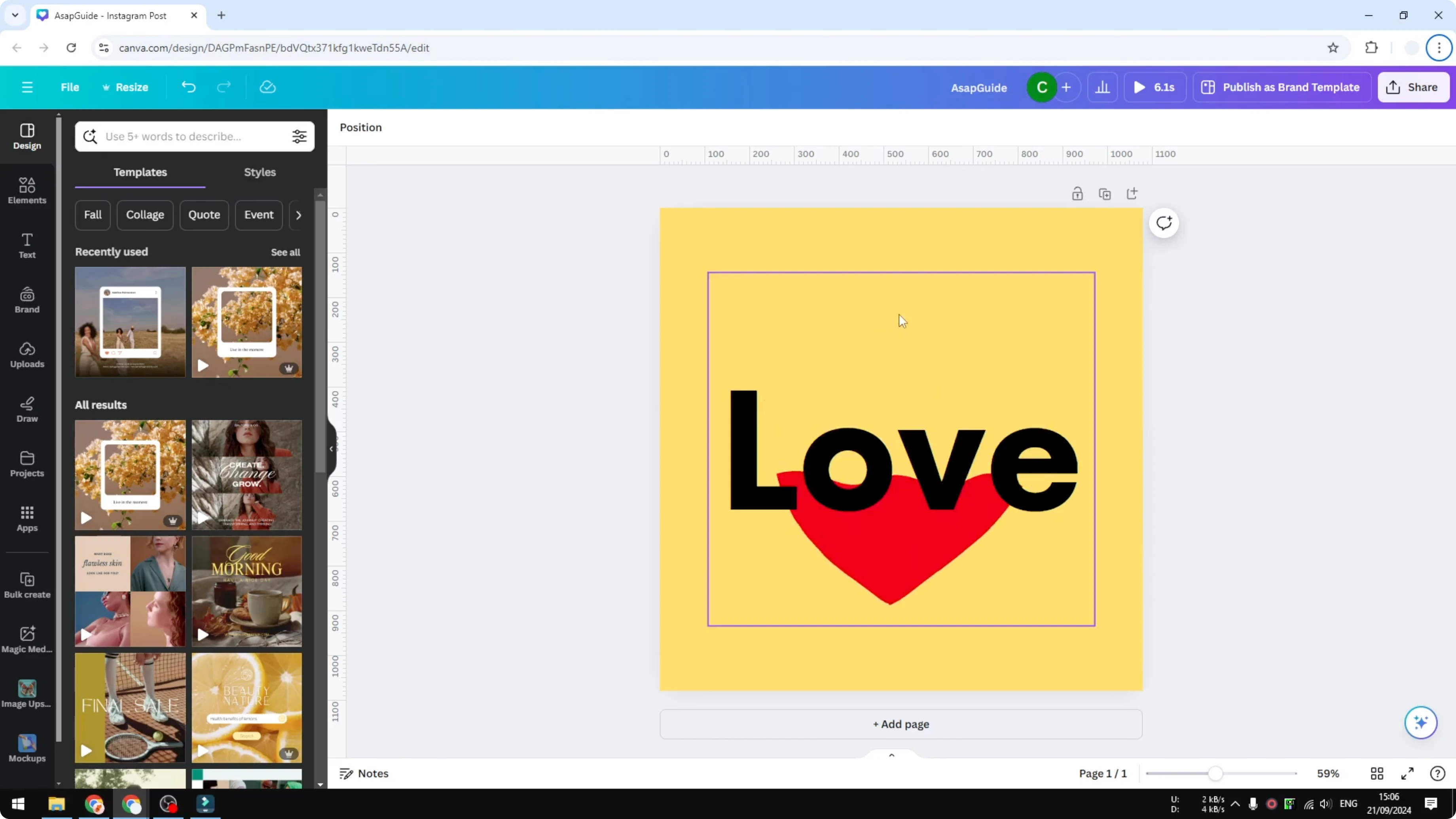 Screenshot from How to Add GIFs to Canva GIPHY at 36s