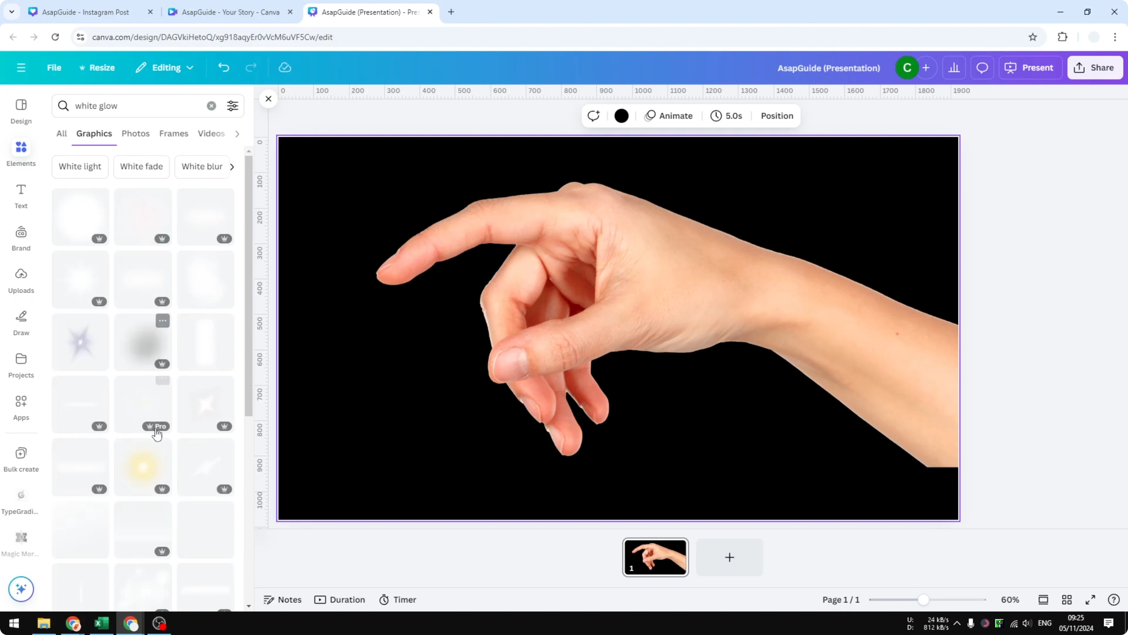 Screenshot from How to Add a Glow Effect in Canva at 96s