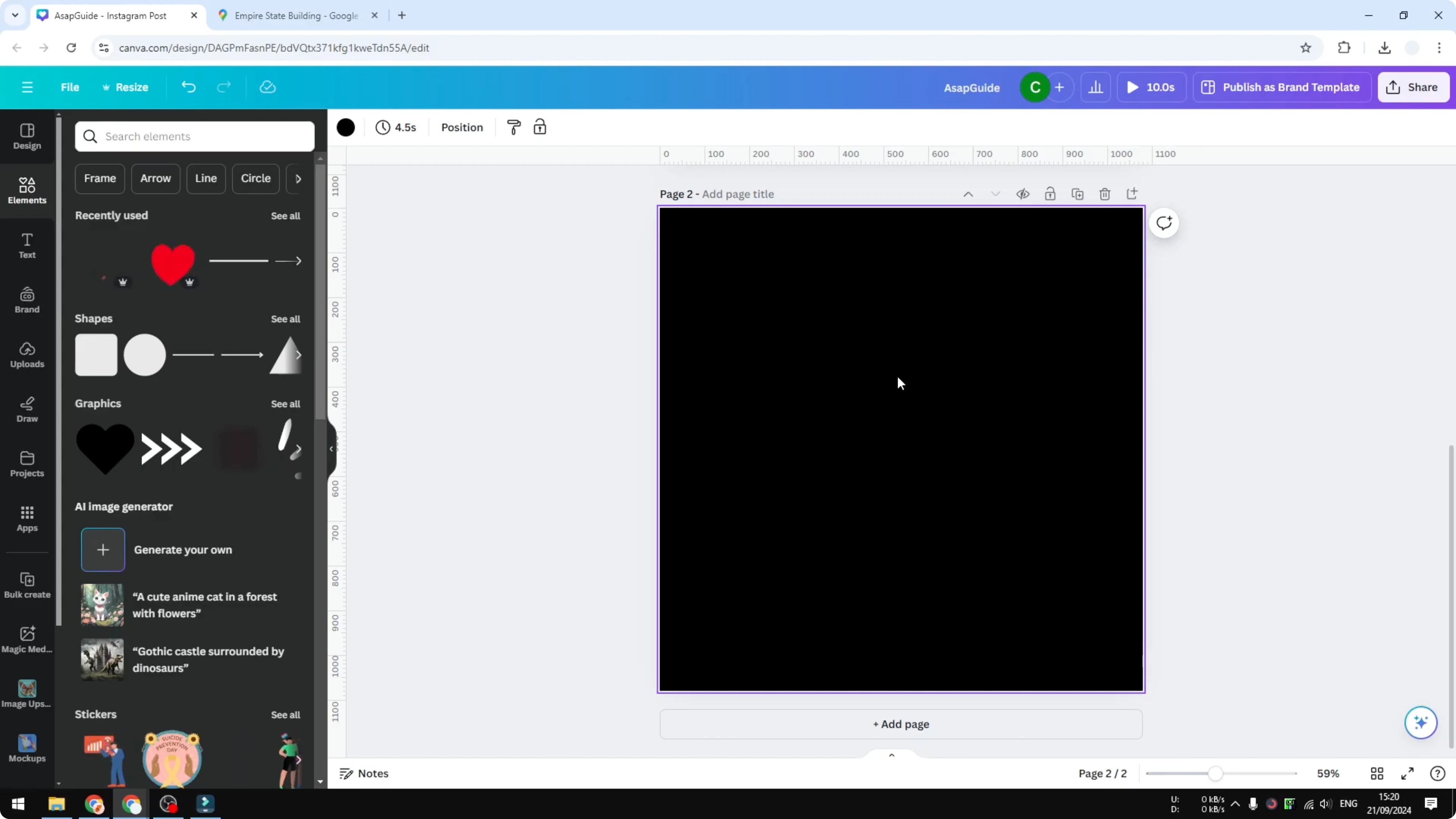 Screenshot from How to Add Google Maps to Canva at 152s
