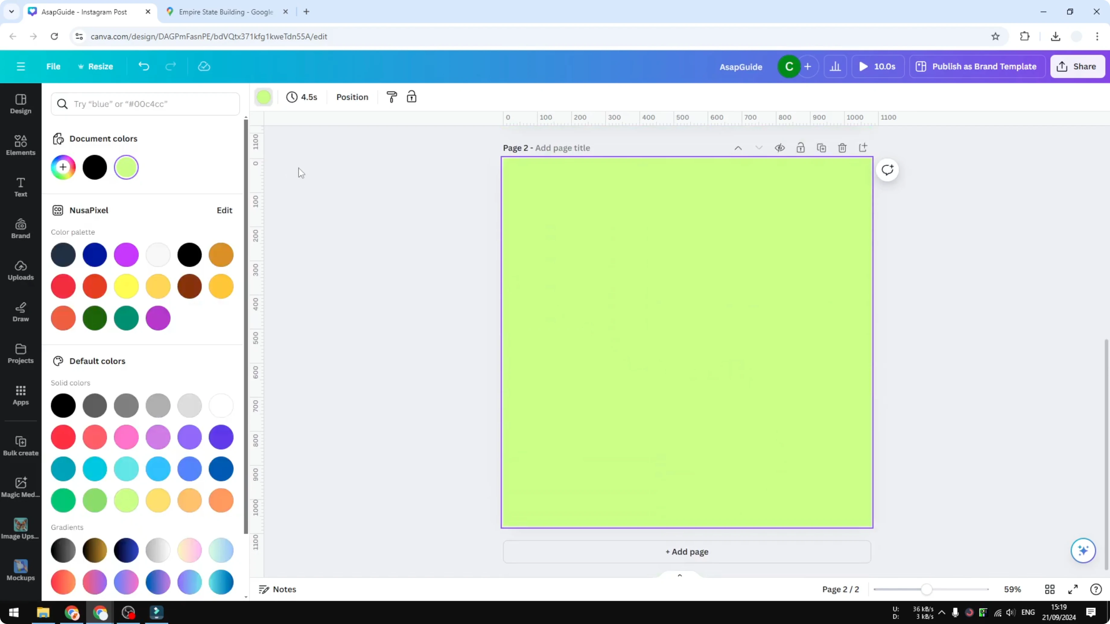 Screenshot from How to Add Google Maps to Canva at 94s