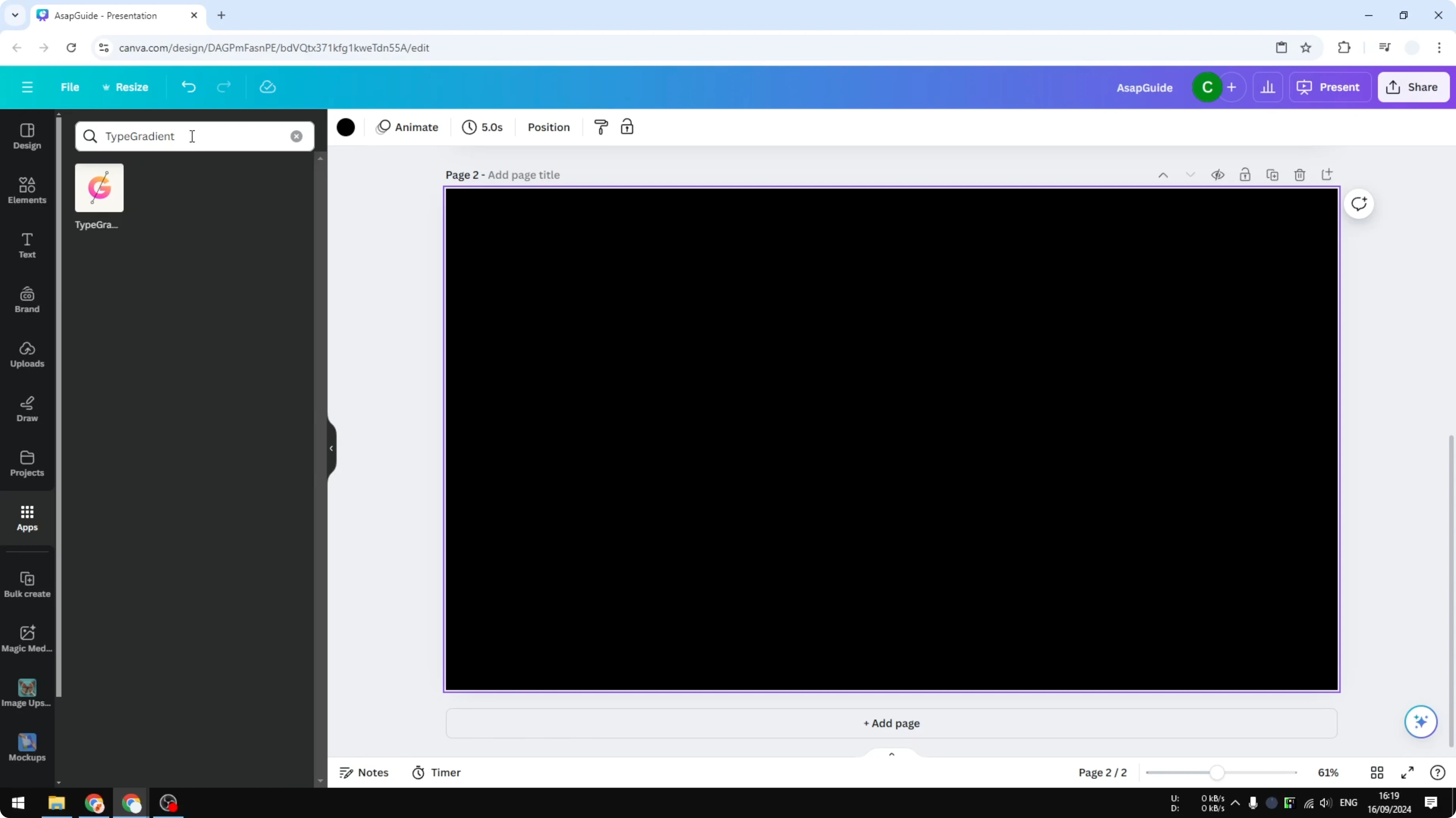 Screenshot from How To Add A Gradient To Text In Canva at 66s