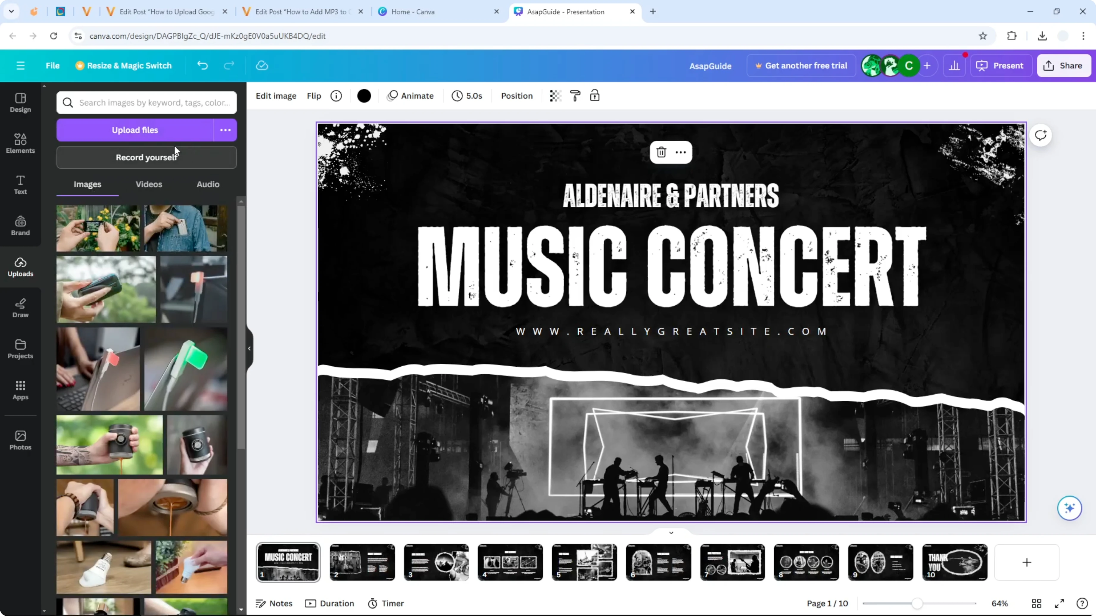 Screenshot from How to Add MP3 to Canva Presentation at 15s