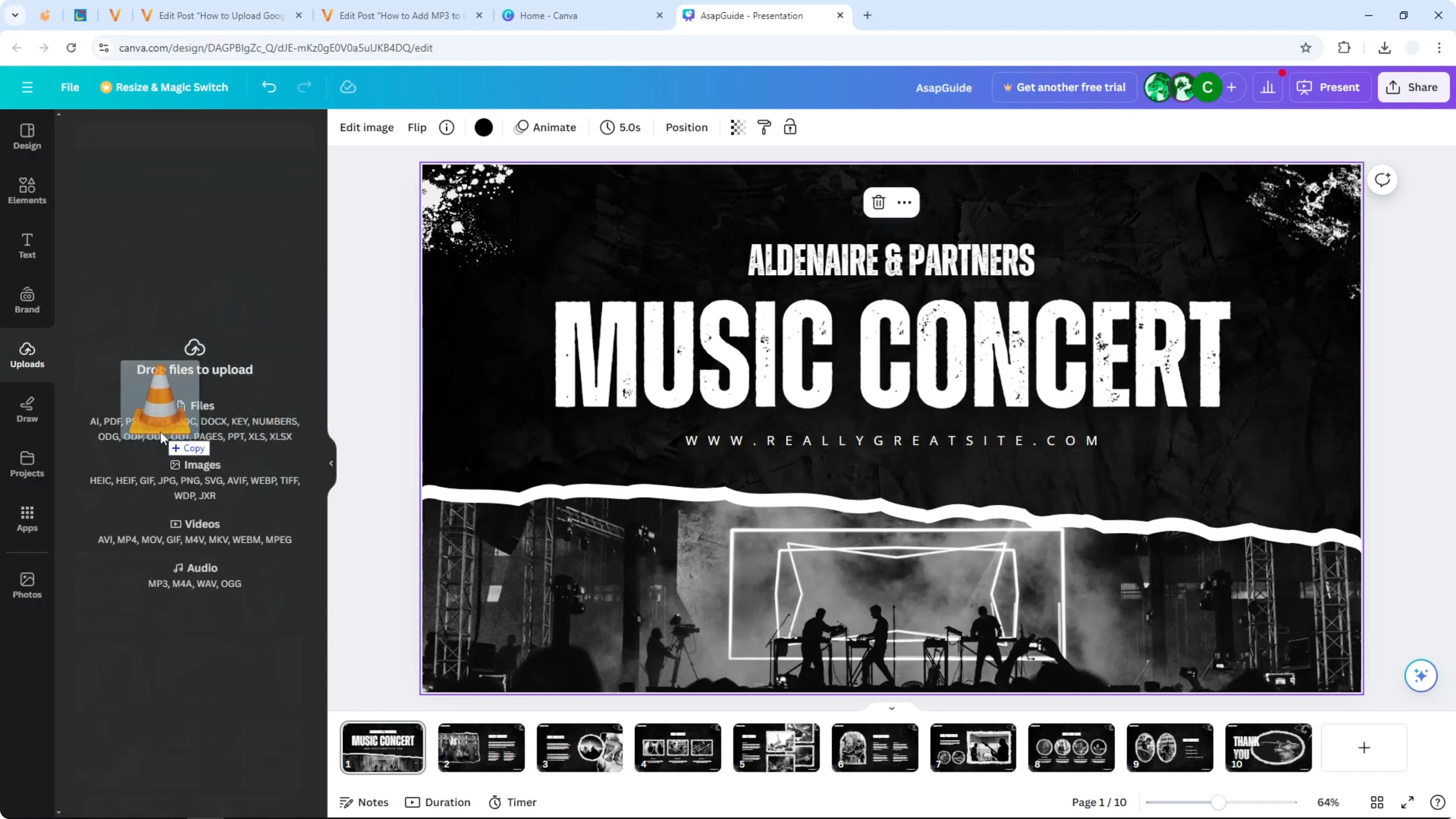 Screenshot from How to Add MP3 to Canva Presentation at 25s
