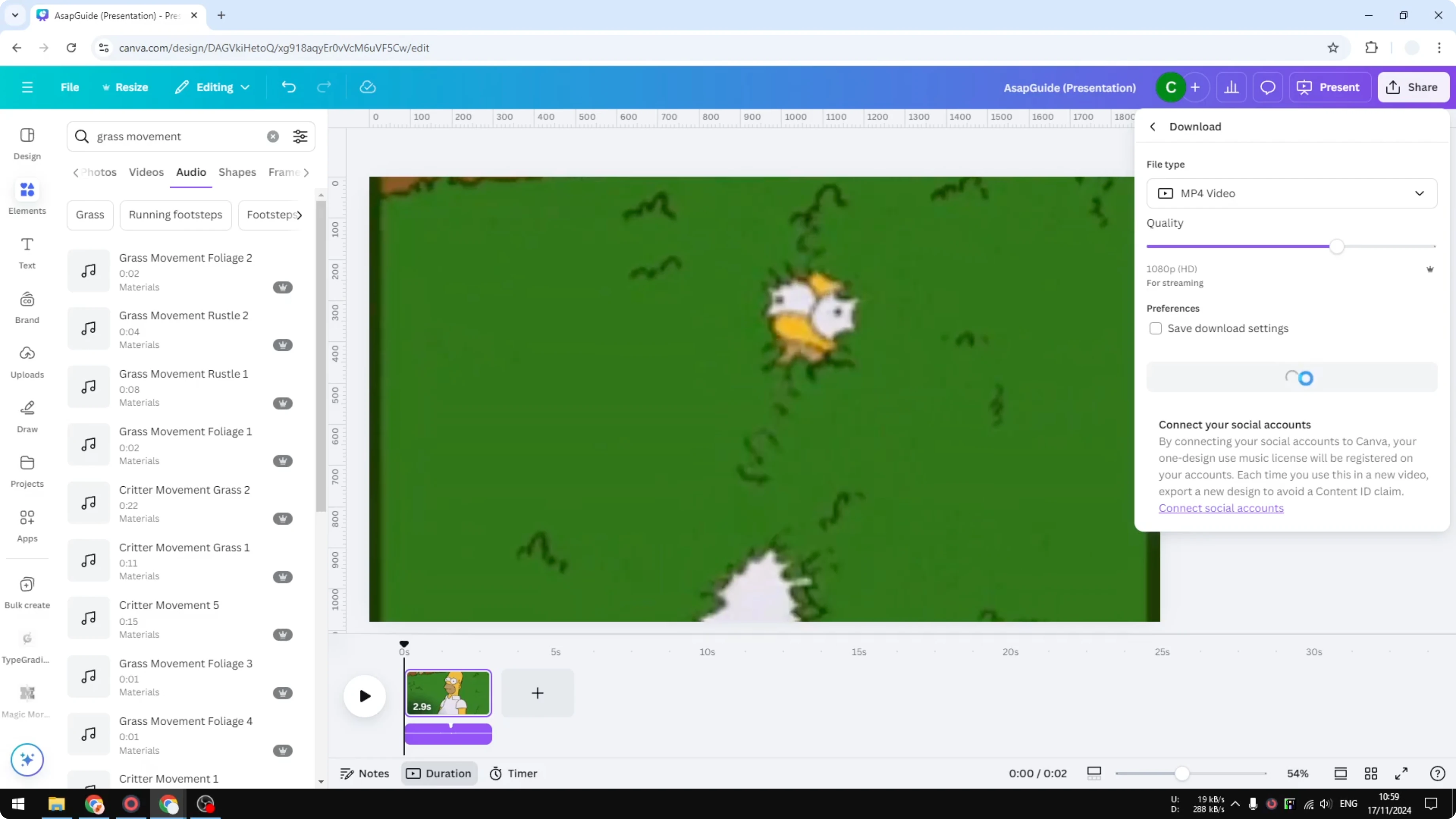 Screenshot from How to Add Music to GIF in Canva at 148s