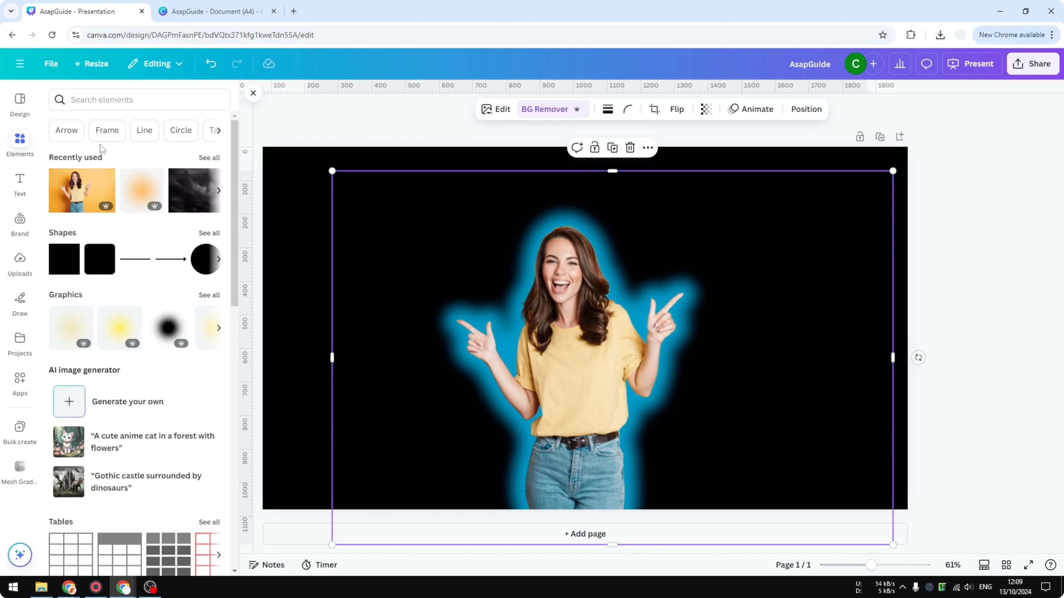 Screenshot from How to Add Neon Outline in Canva at 105s