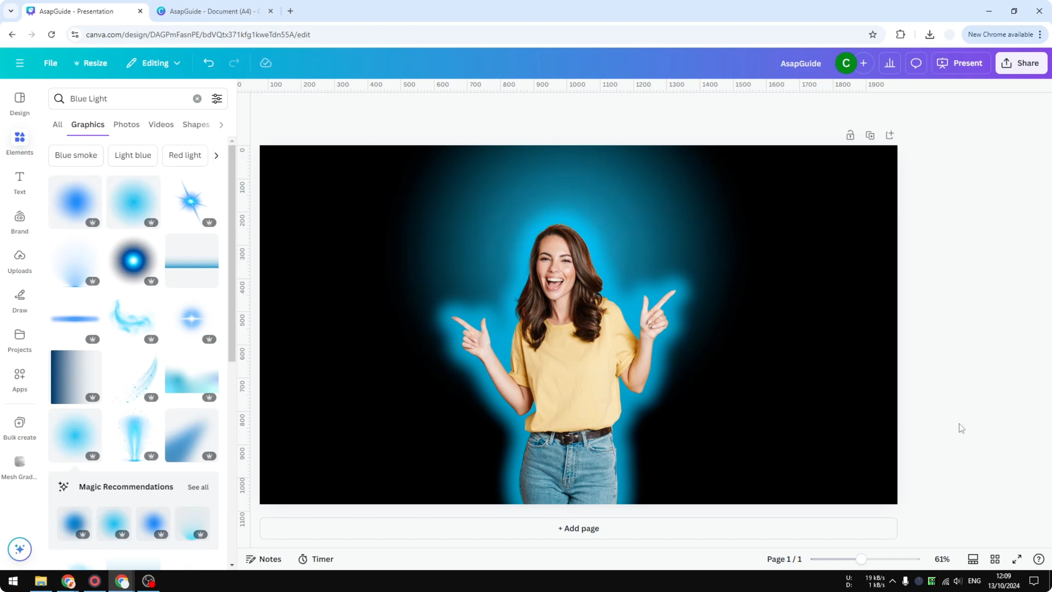 Screenshot from How to Add Neon Outline in Canva at 132s