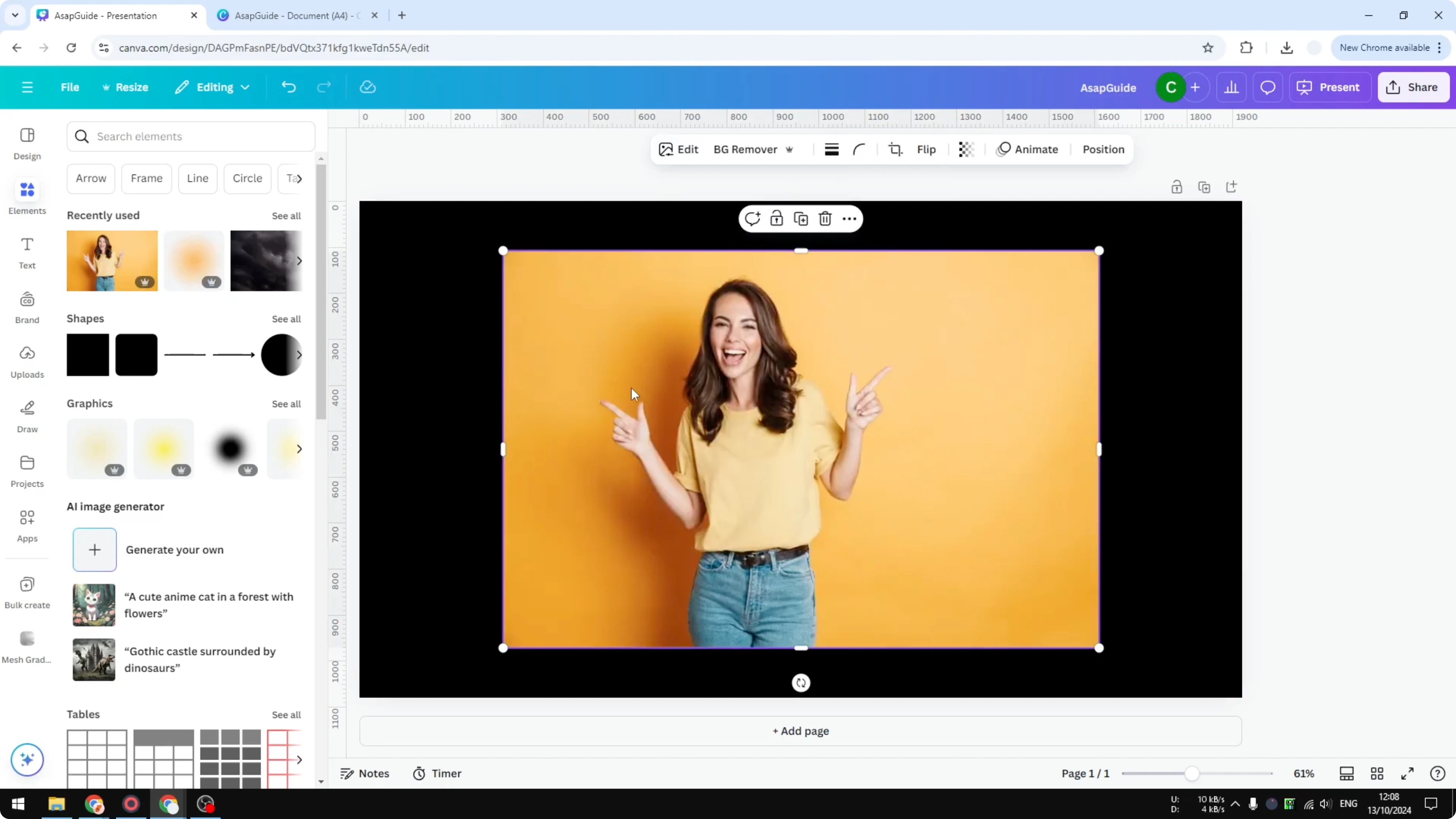Screenshot from How to Add Neon Outline in Canva at 52s