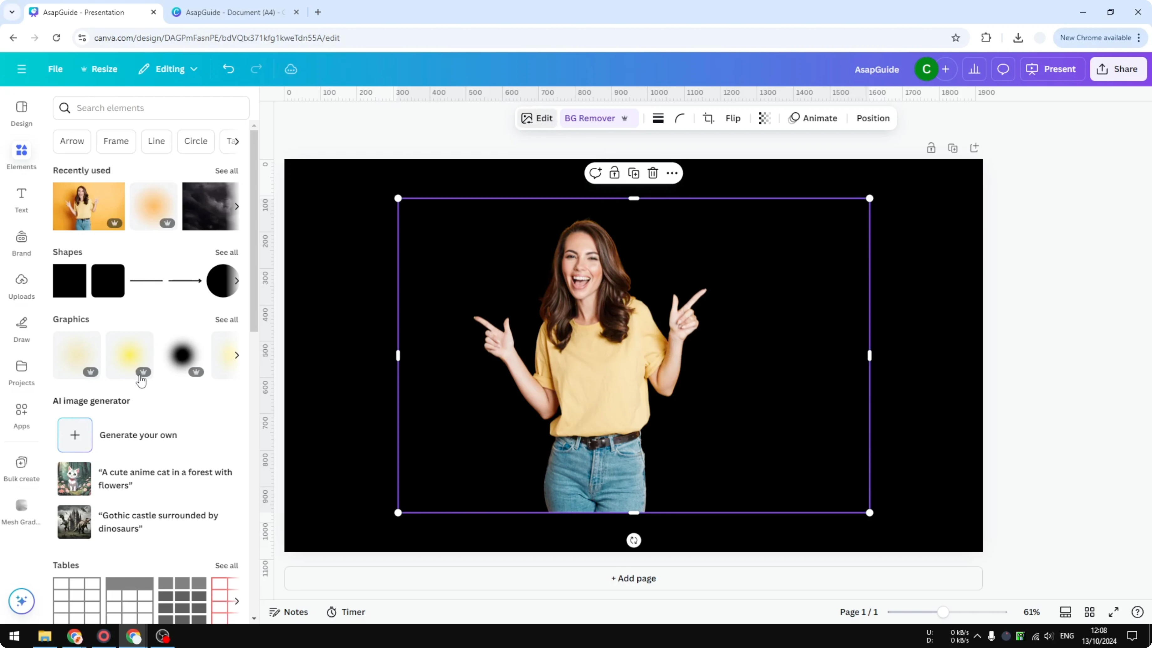Screenshot from How to Add Neon Outline in Canva at 66s
