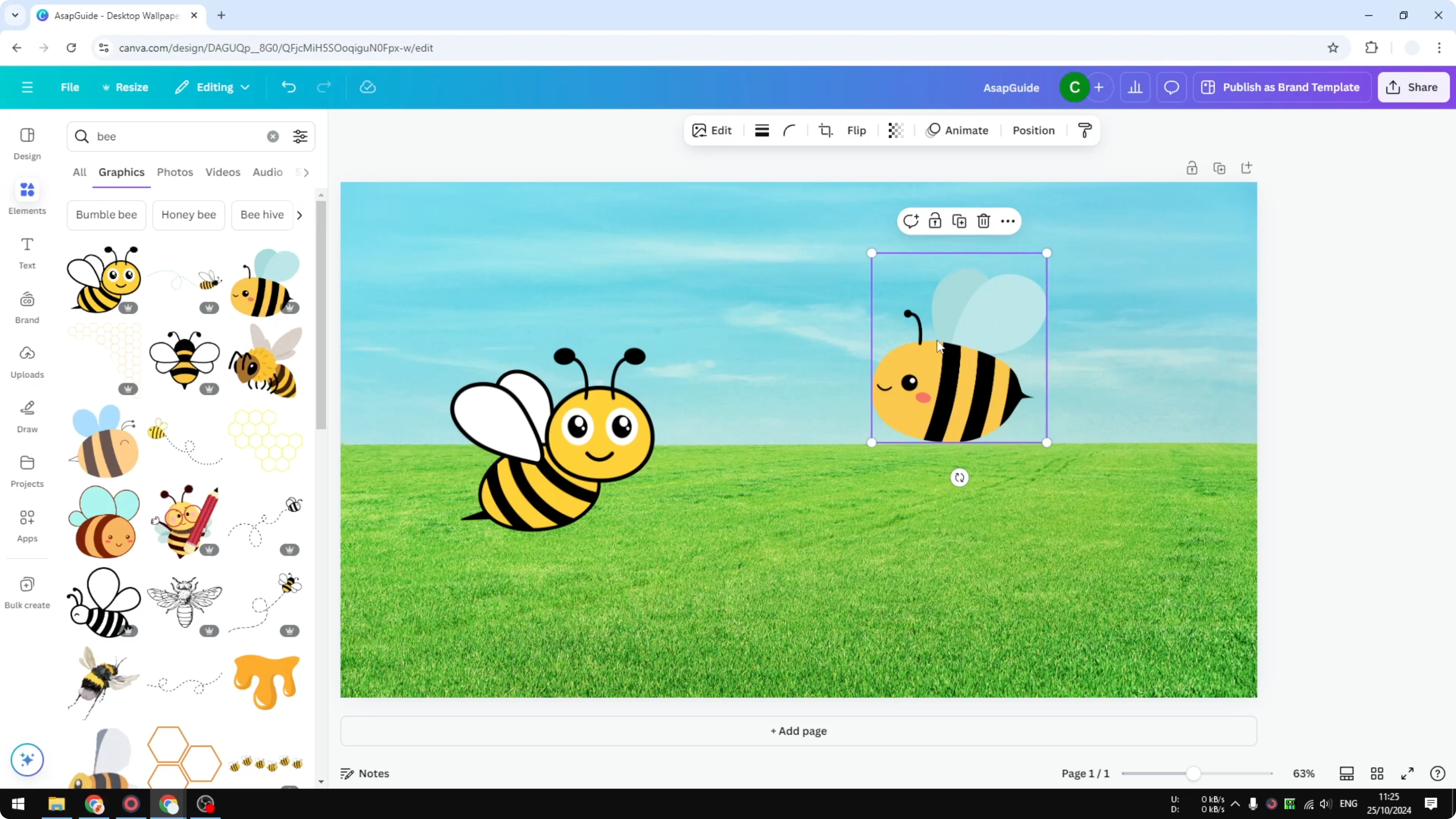 Screenshot from How to Add Outline to Sticker in Canva at 60s