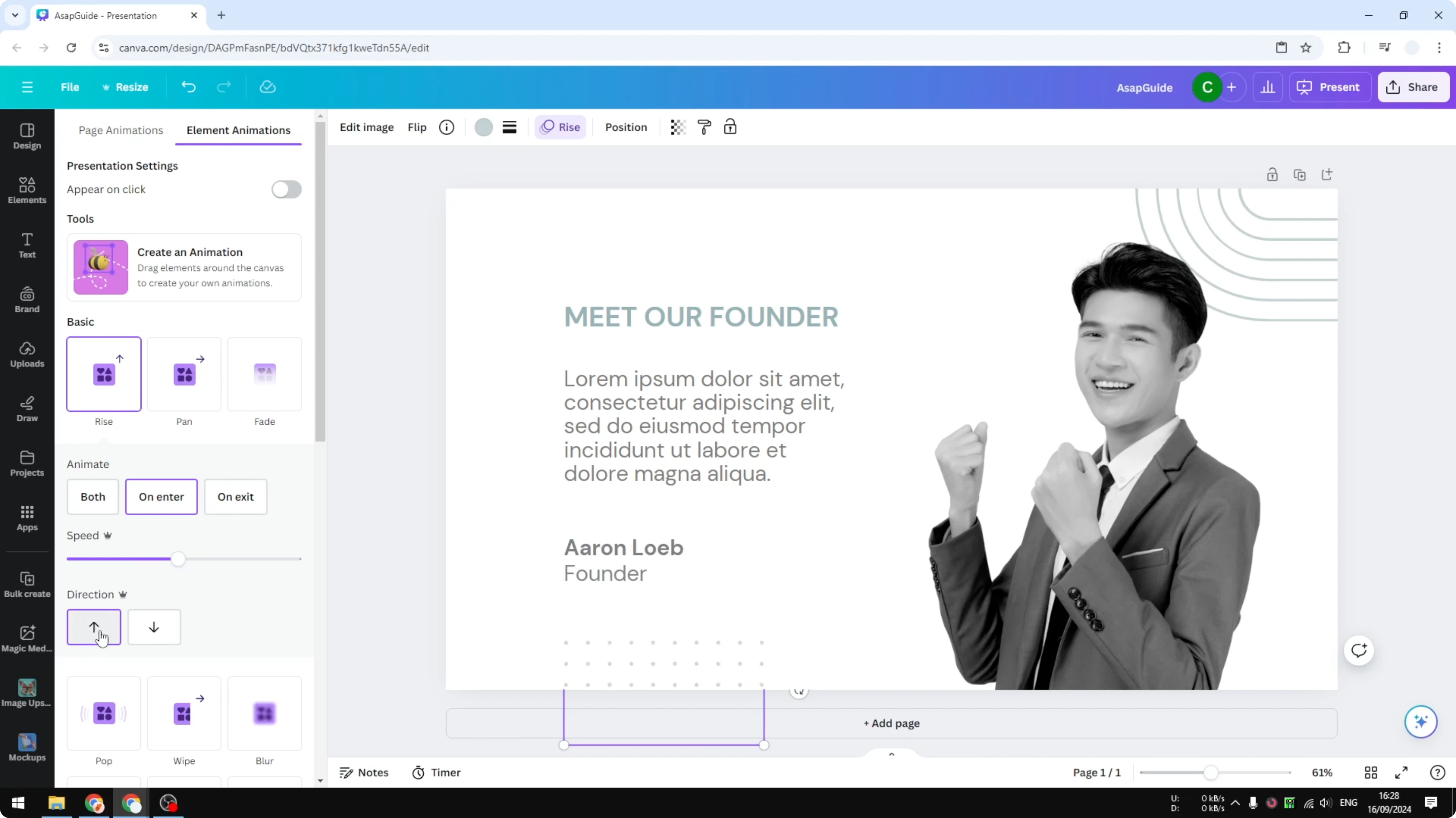 Screenshot from How to Add Panning Animation in Canva at 117s