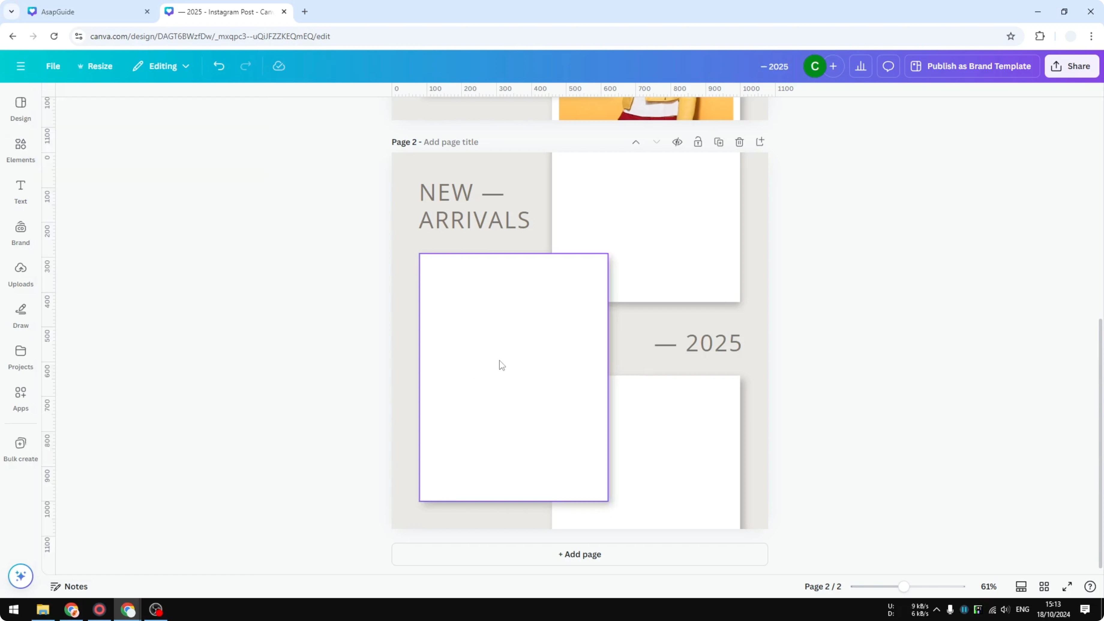 Screenshot from How to Add Placeholder Image Frame in Canva at 129s