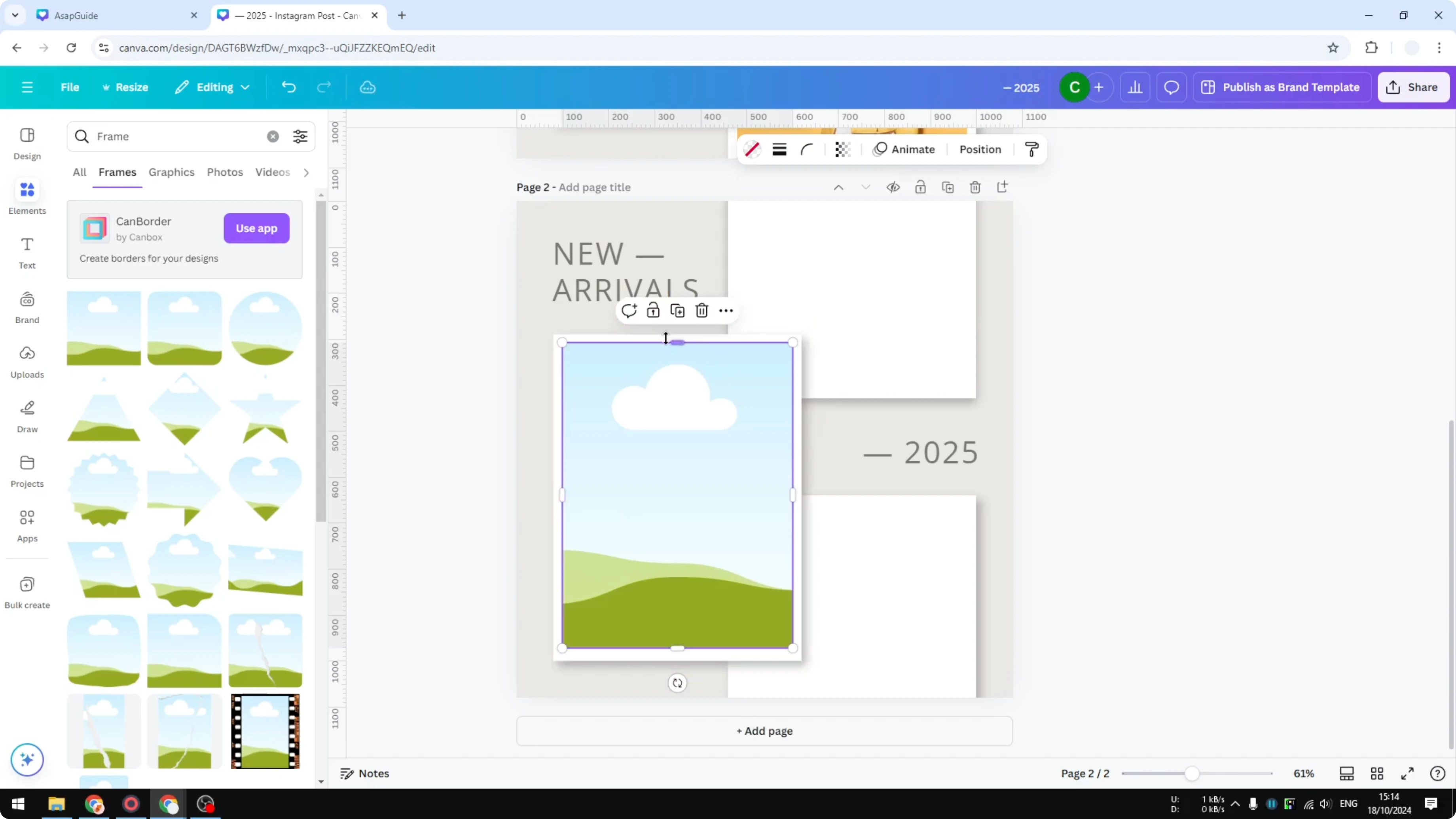Screenshot from How to Add Placeholder Image Frame in Canva at 147s