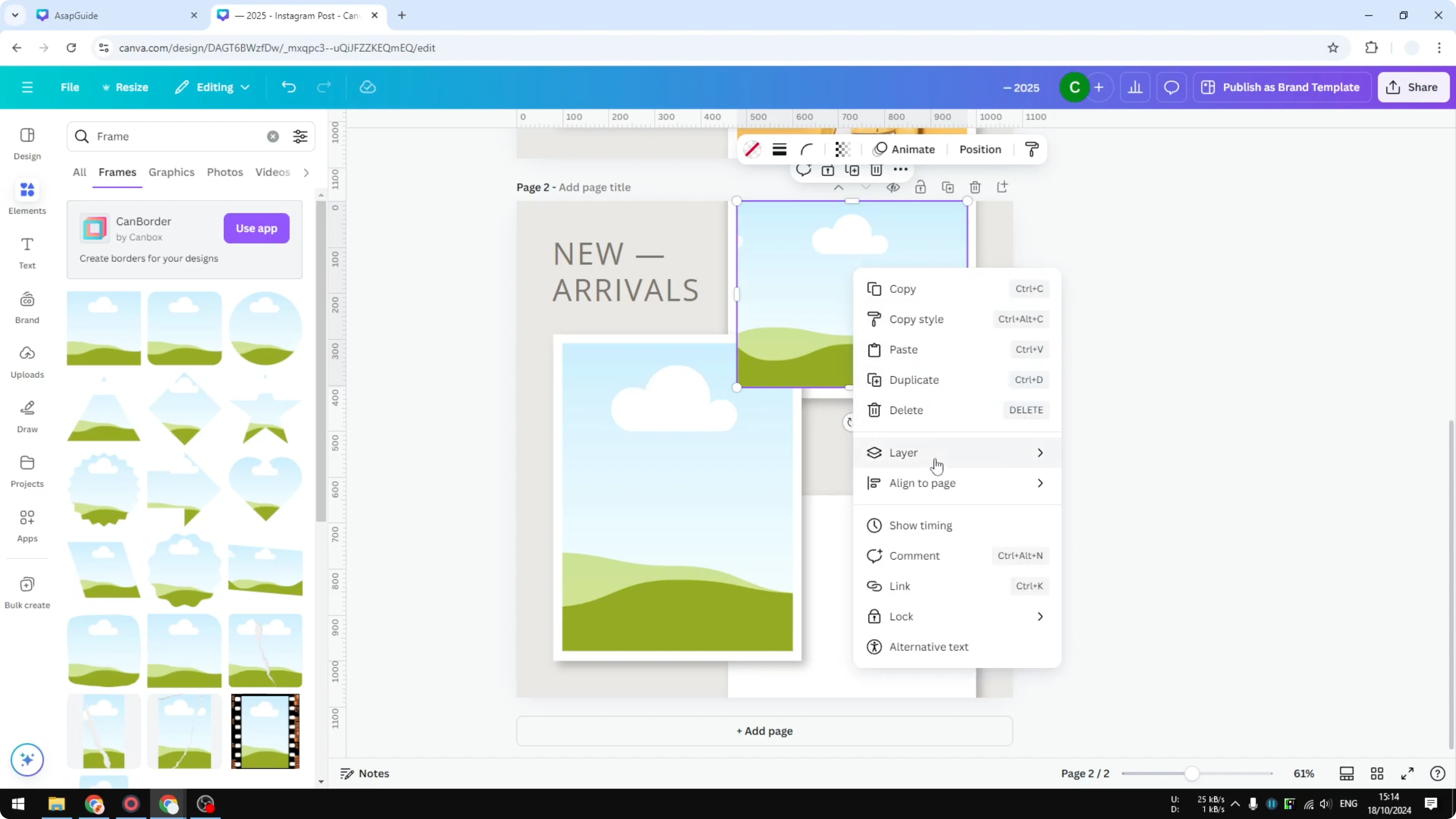 Screenshot from How to Add Placeholder Image Frame in Canva at 168s