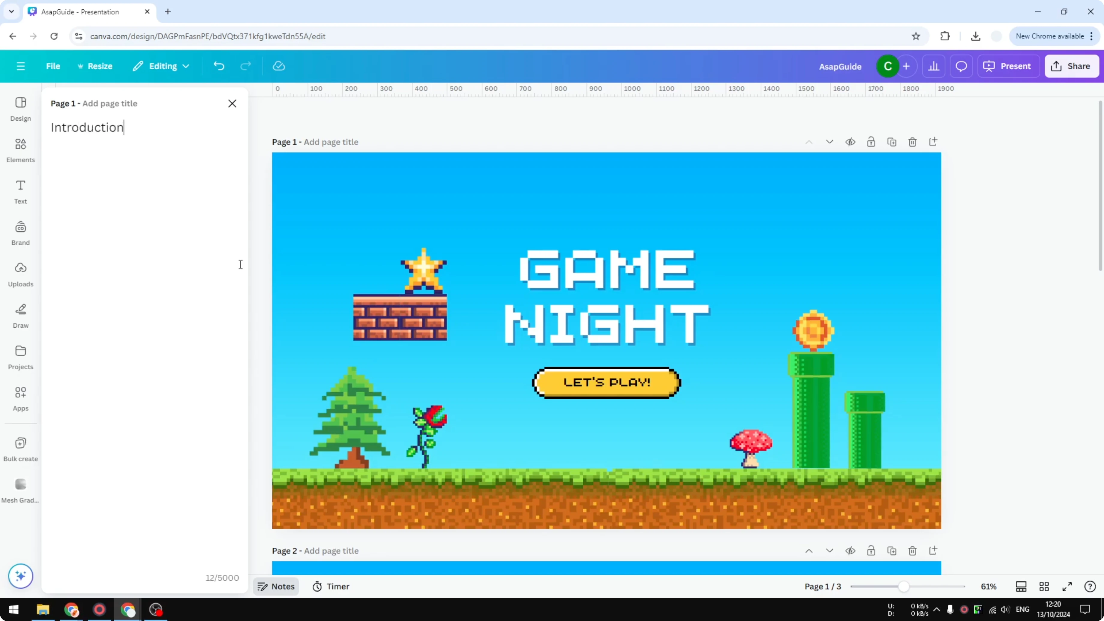 Screenshot from How to Add Presenter Notes in Canva at 44s