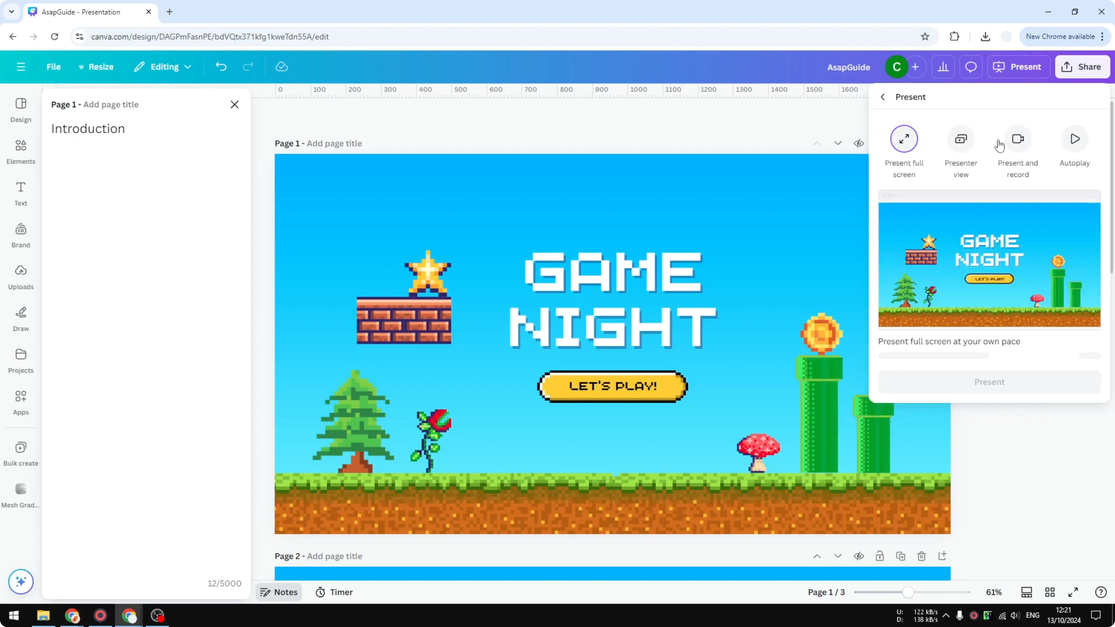 Screenshot from How to Add Presenter Notes in Canva at 77s