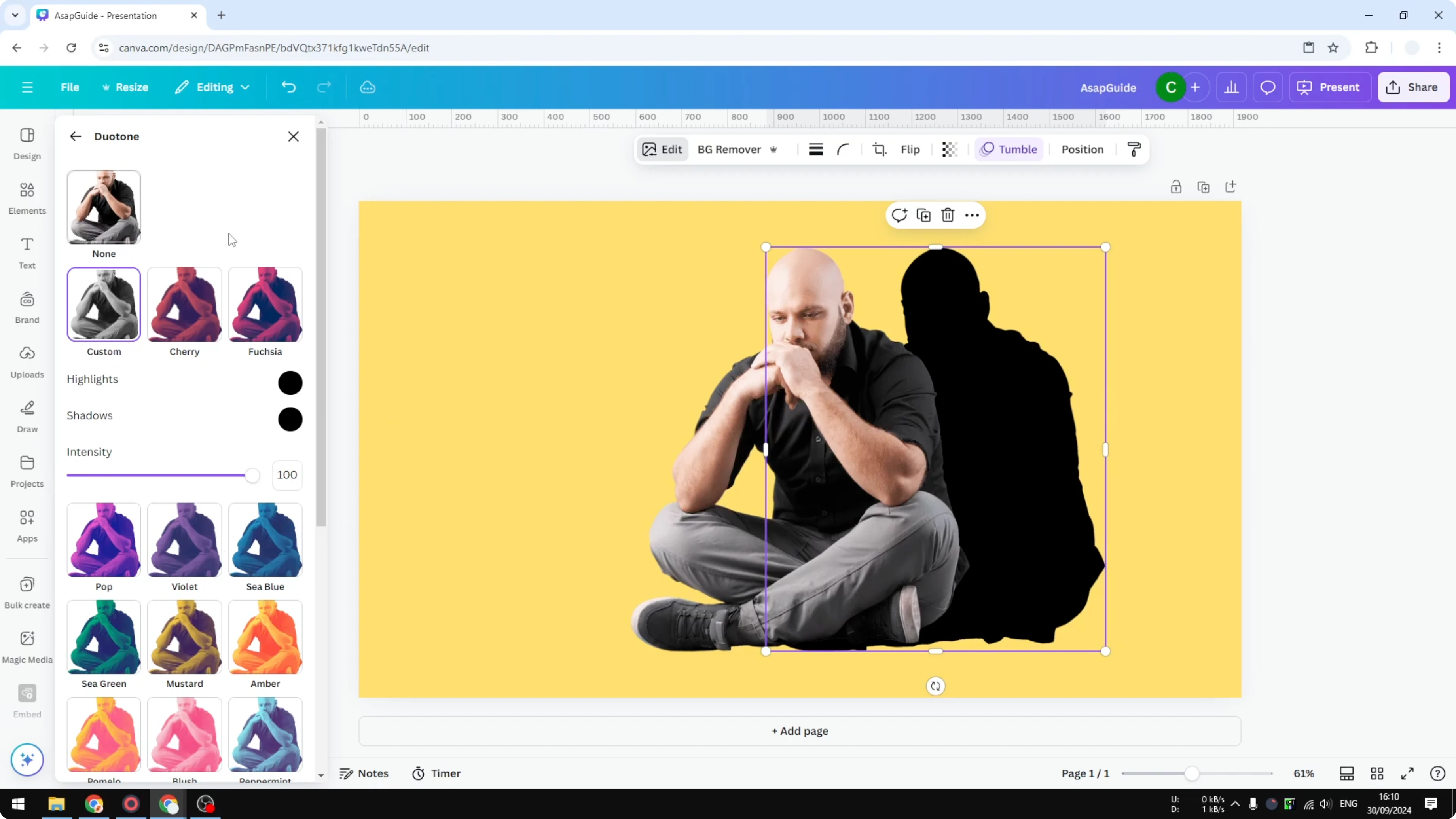 Screenshot from How to Add Realistic Shadow in Canva at 248s