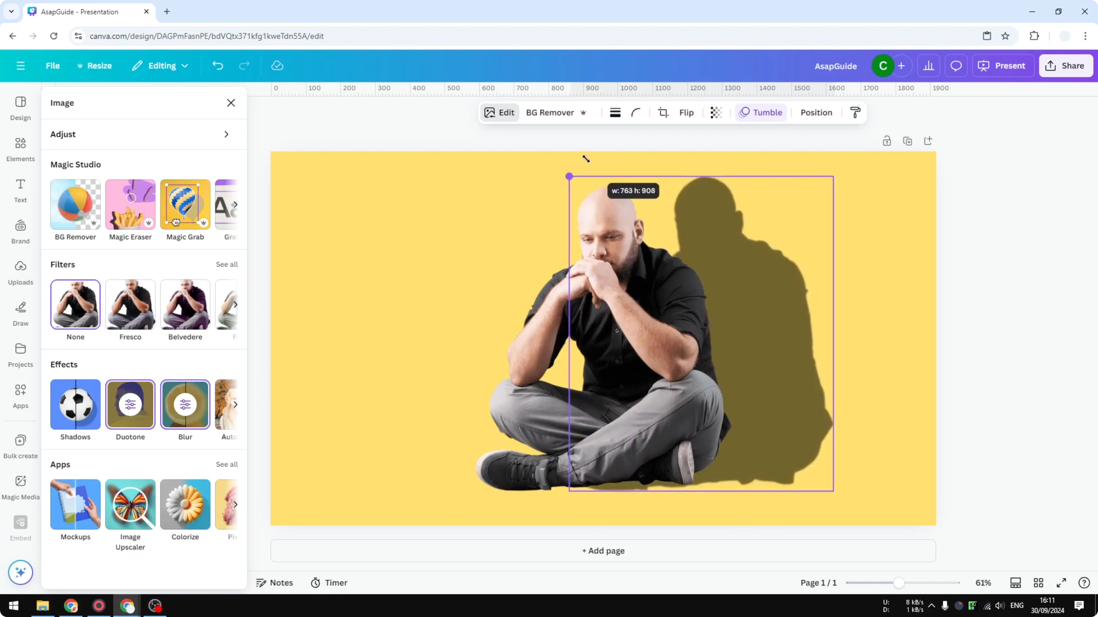 Screenshot from How to Add Realistic Shadow in Canva at 289s