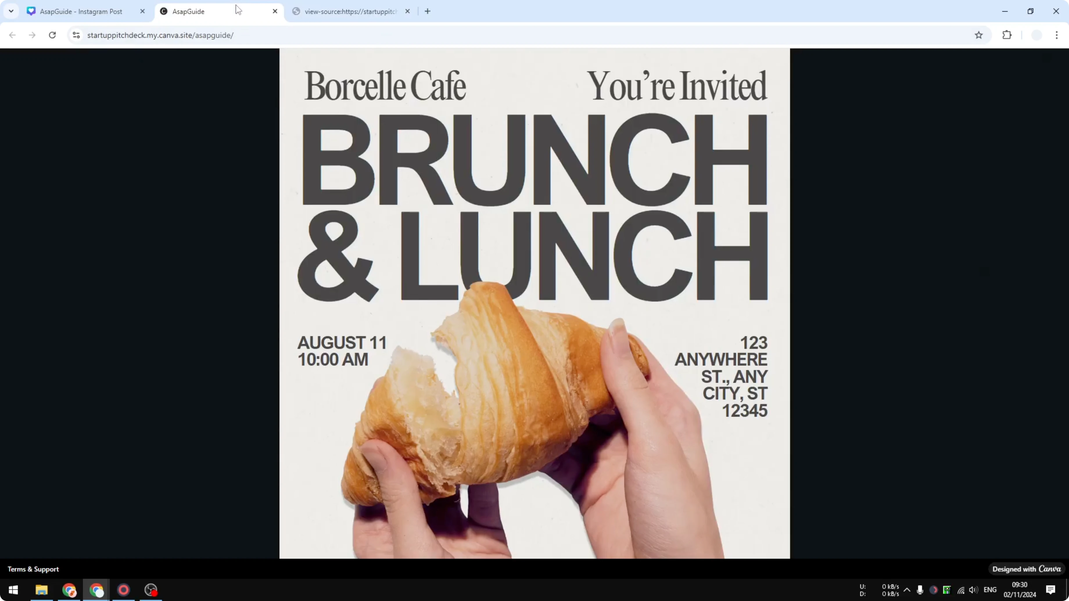Screenshot from How to Add Site Description to Your Canva Website at 163s