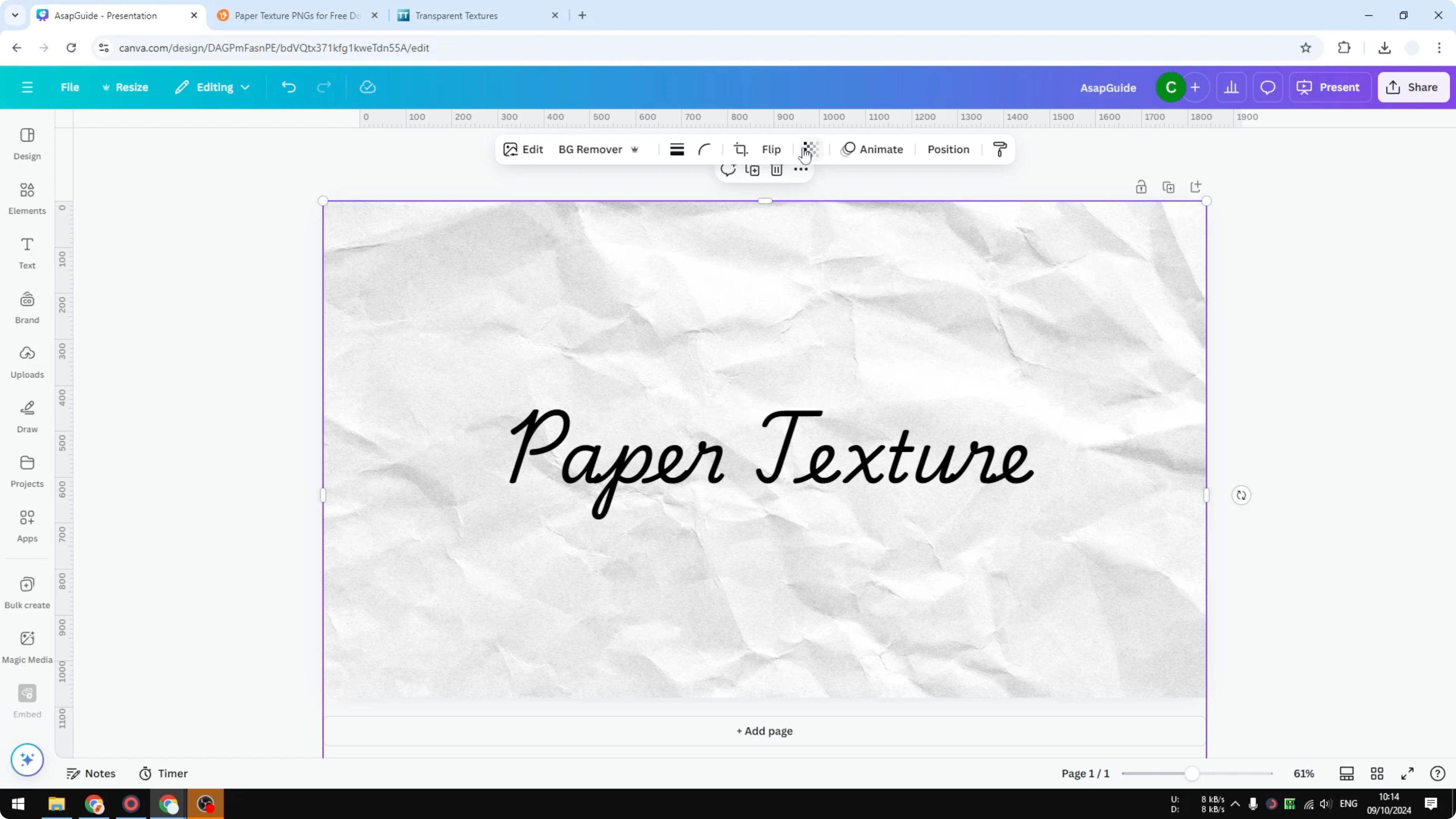 Screenshot from How to Add Texture in Canva at 130s
