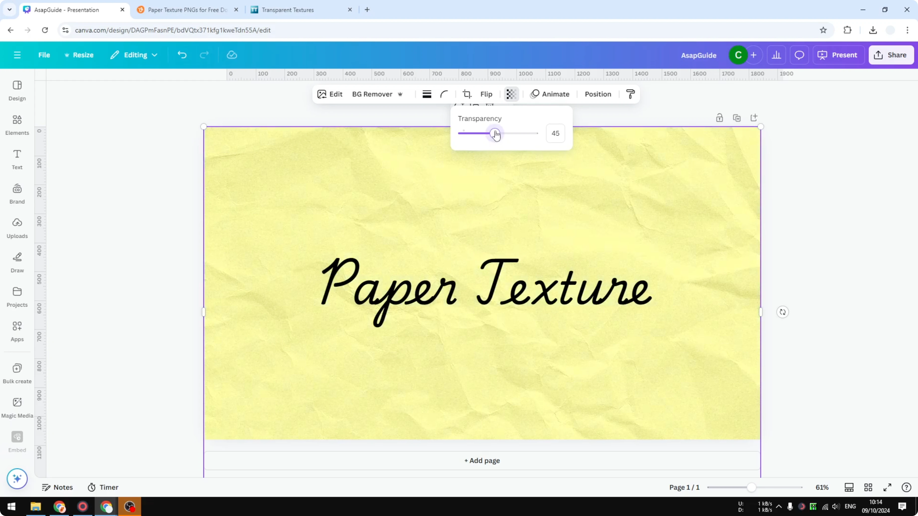 Screenshot from How to Add Texture in Canva at 136s