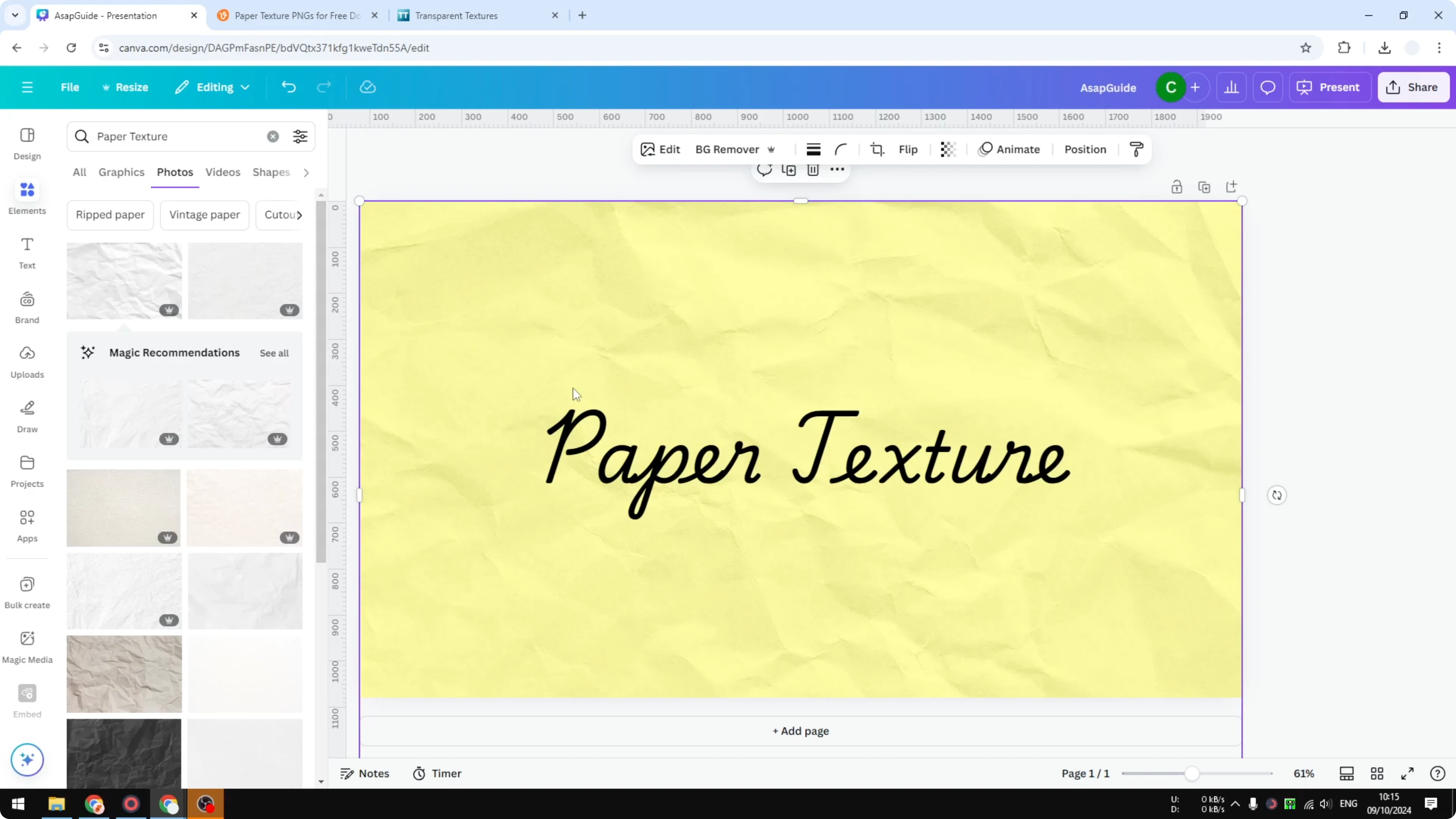 Screenshot from How to Add Texture in Canva at 152s