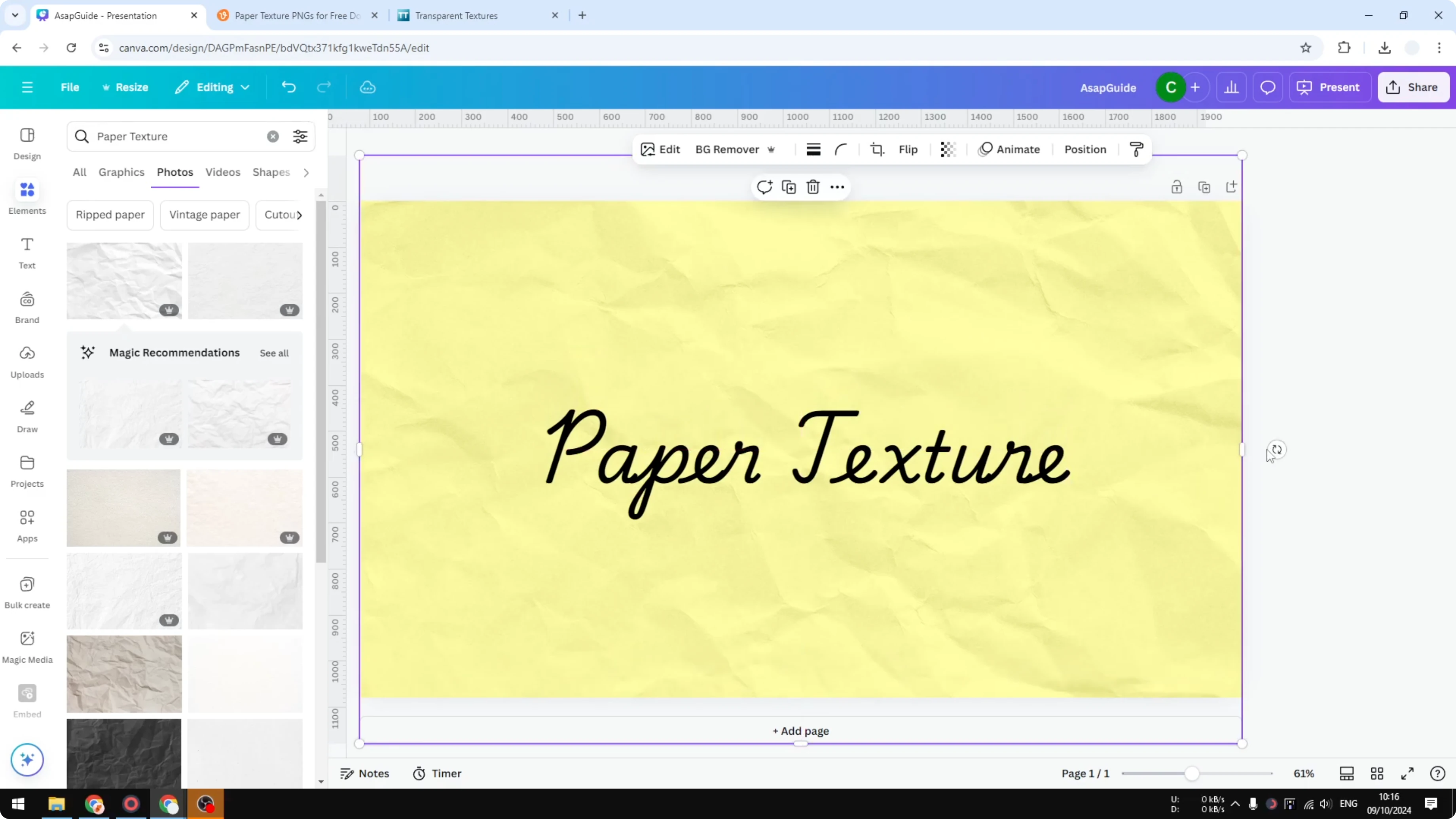 Screenshot from How to Add Texture in Canva at 202s