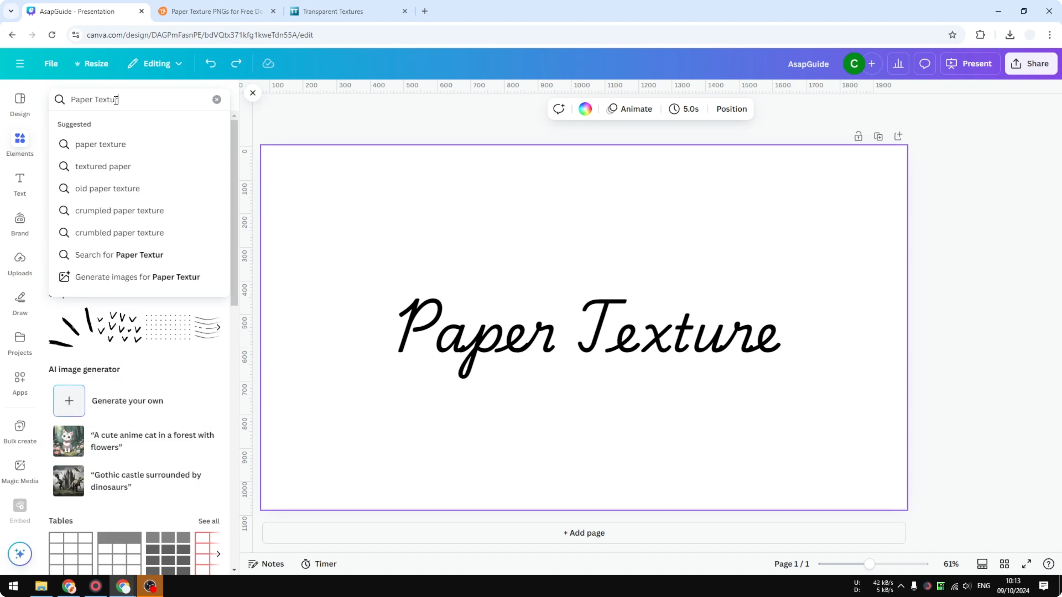 Screenshot from How to Add Texture in Canva at 42s