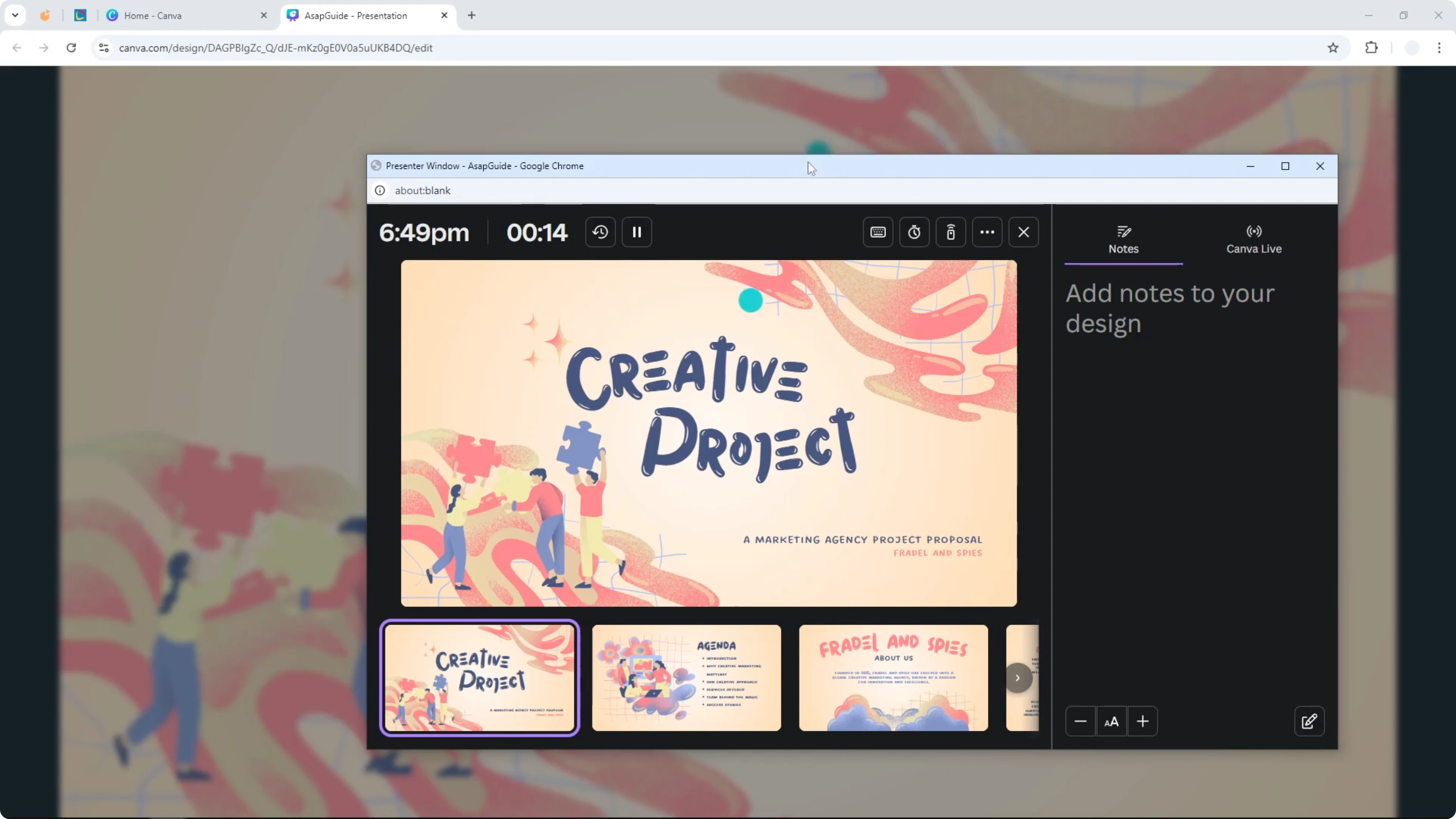Screenshot from How to Add Timer to Canva Presentation at 78s