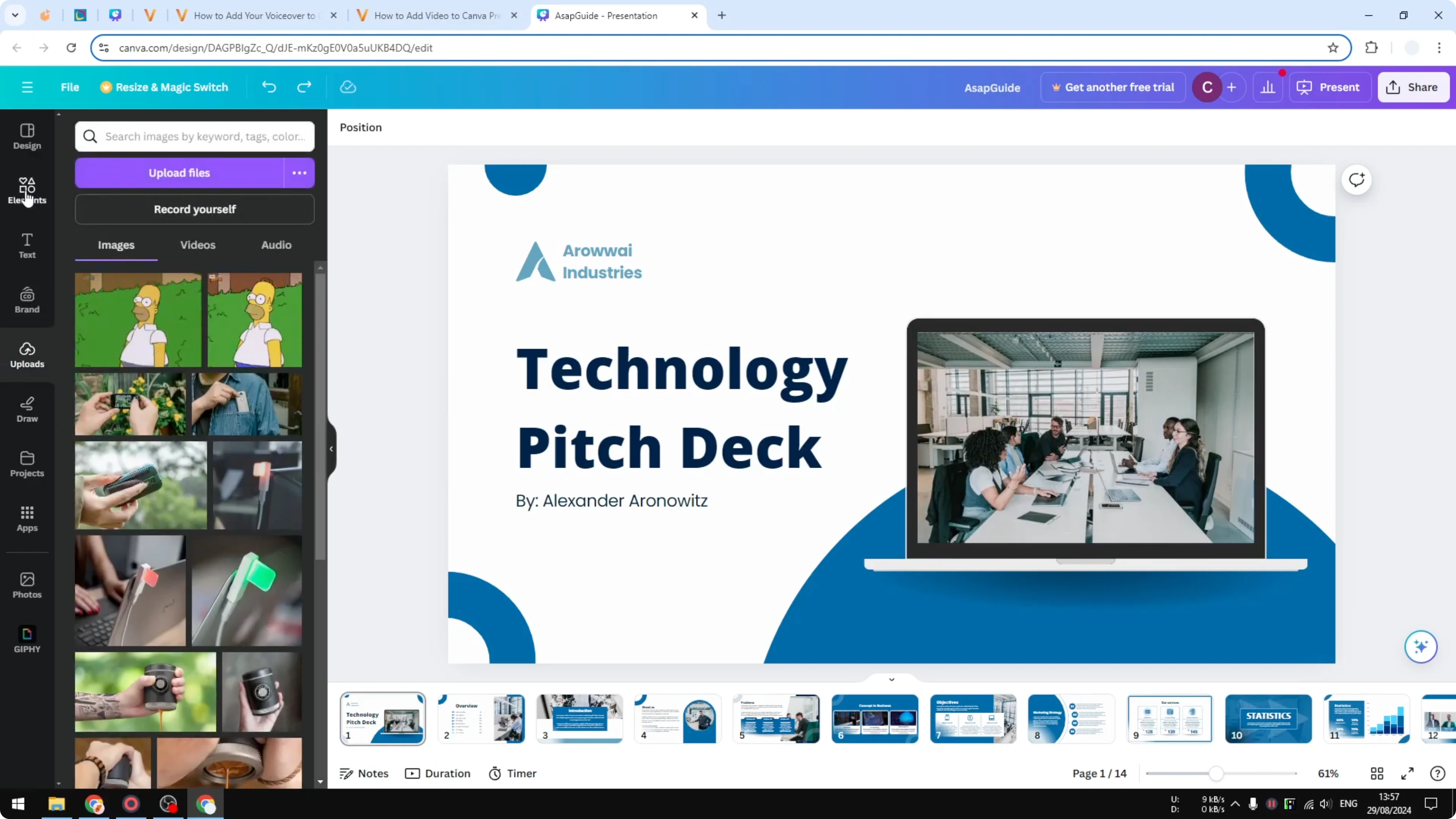Screenshot from How to Add Video to Canva Presentation at 40s