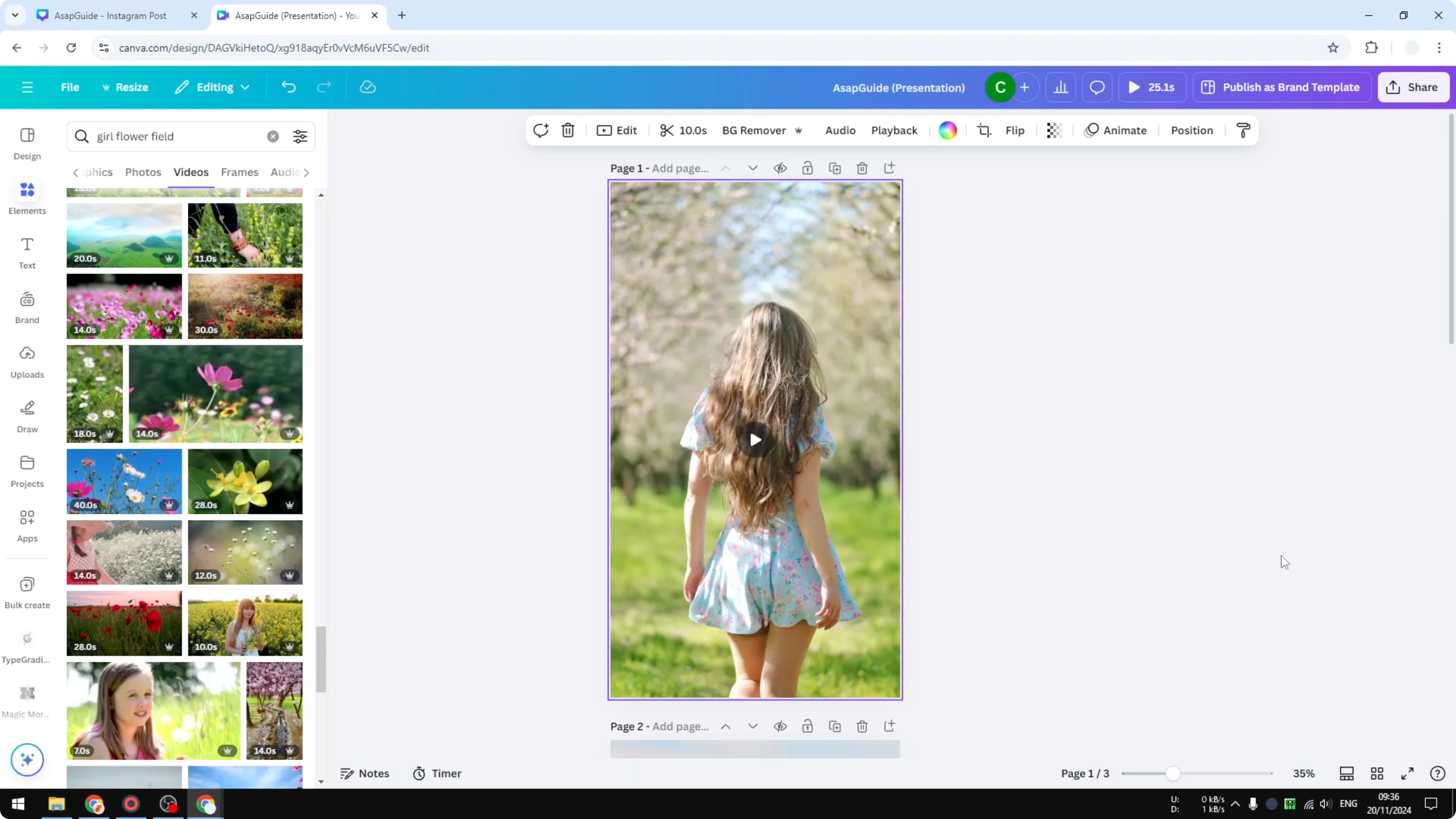 Screenshot from How to Add Video Transitions in Canva at 35s