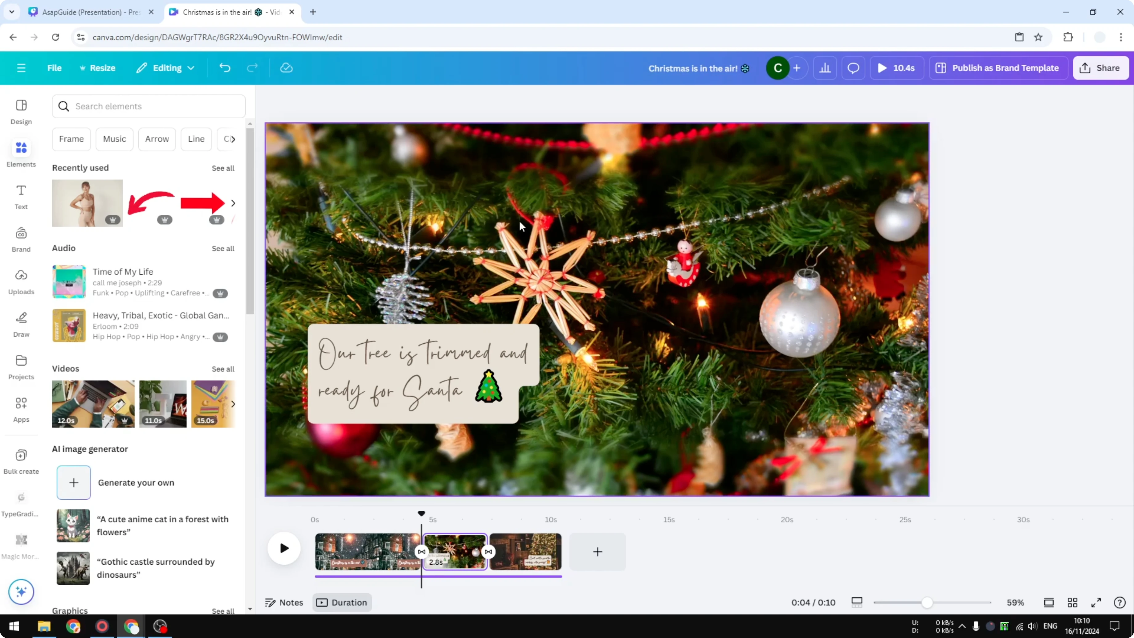Screenshot from How to Add Watermark to Canva Video at 10s