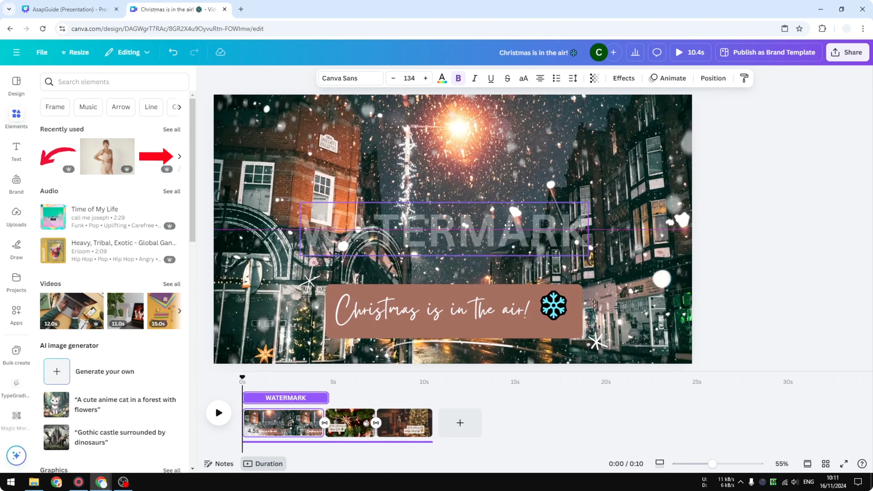 Screenshot from How to Add Watermark to Canva Video at 120s