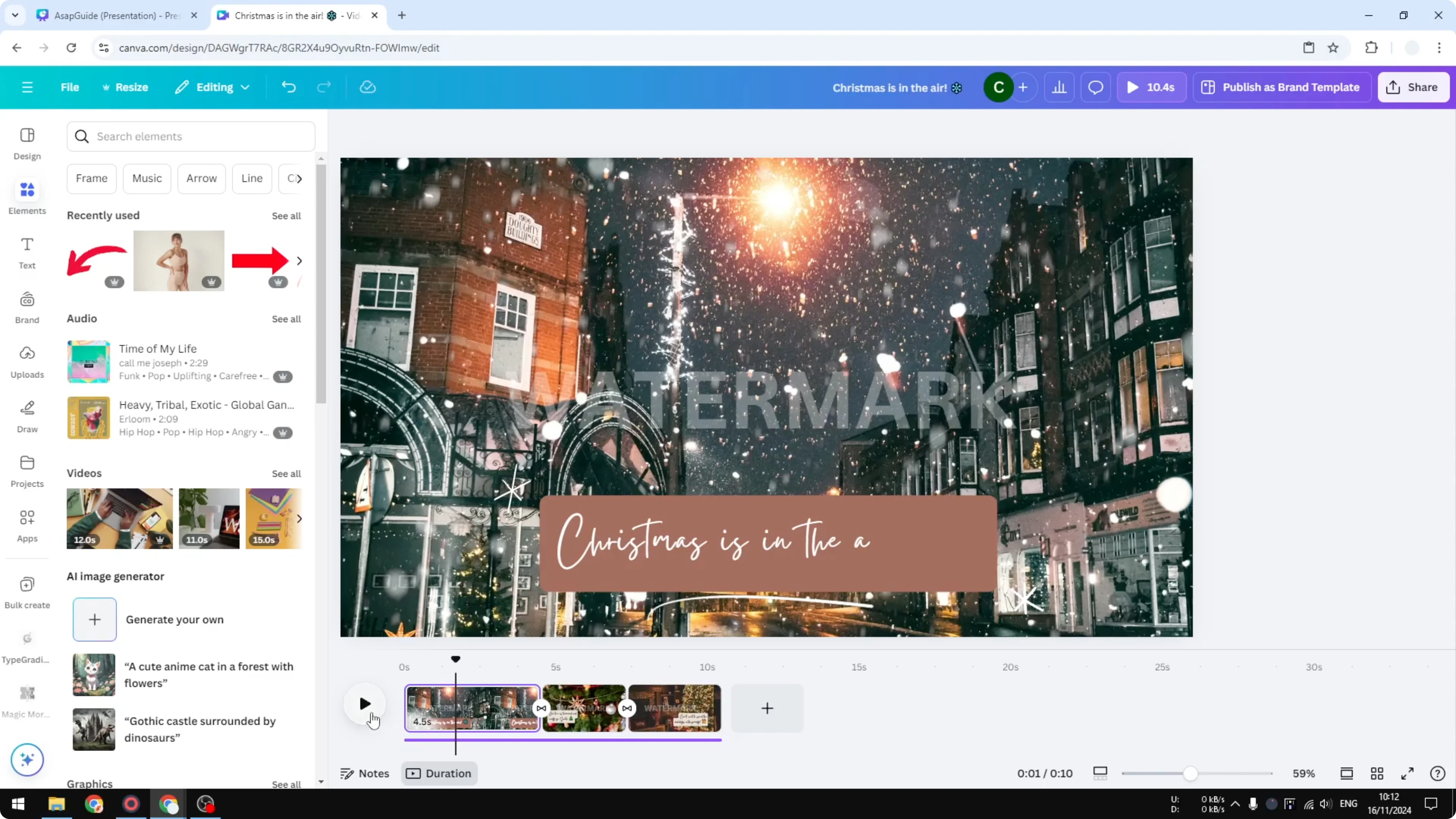 Screenshot from How to Add Watermark to Canva Video at 175s