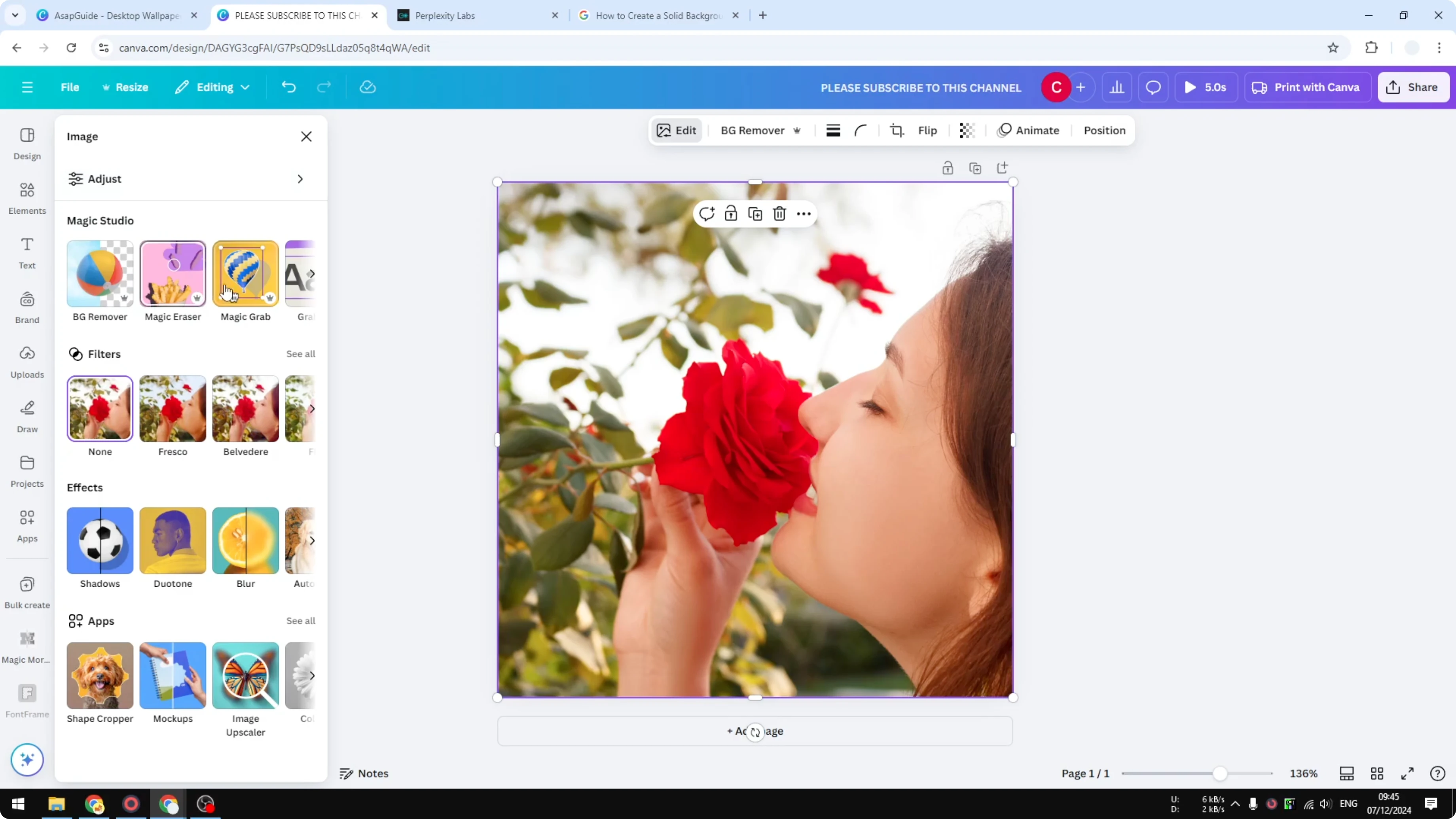 Screenshot from How to Adjust Color of Canva Images at 254s