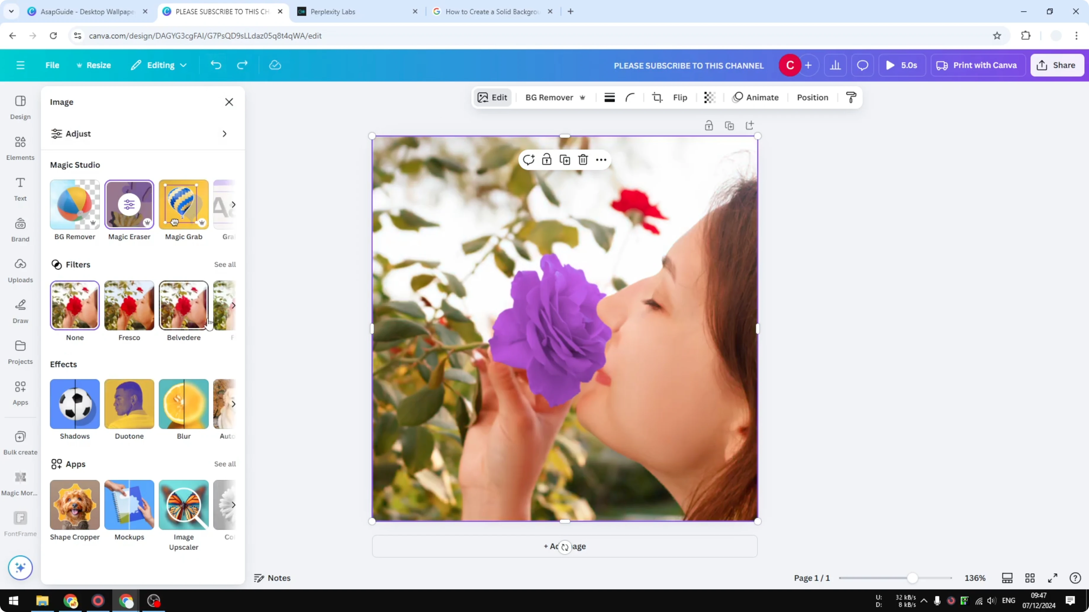 Screenshot from How to Adjust Color of Canva Images at 341s