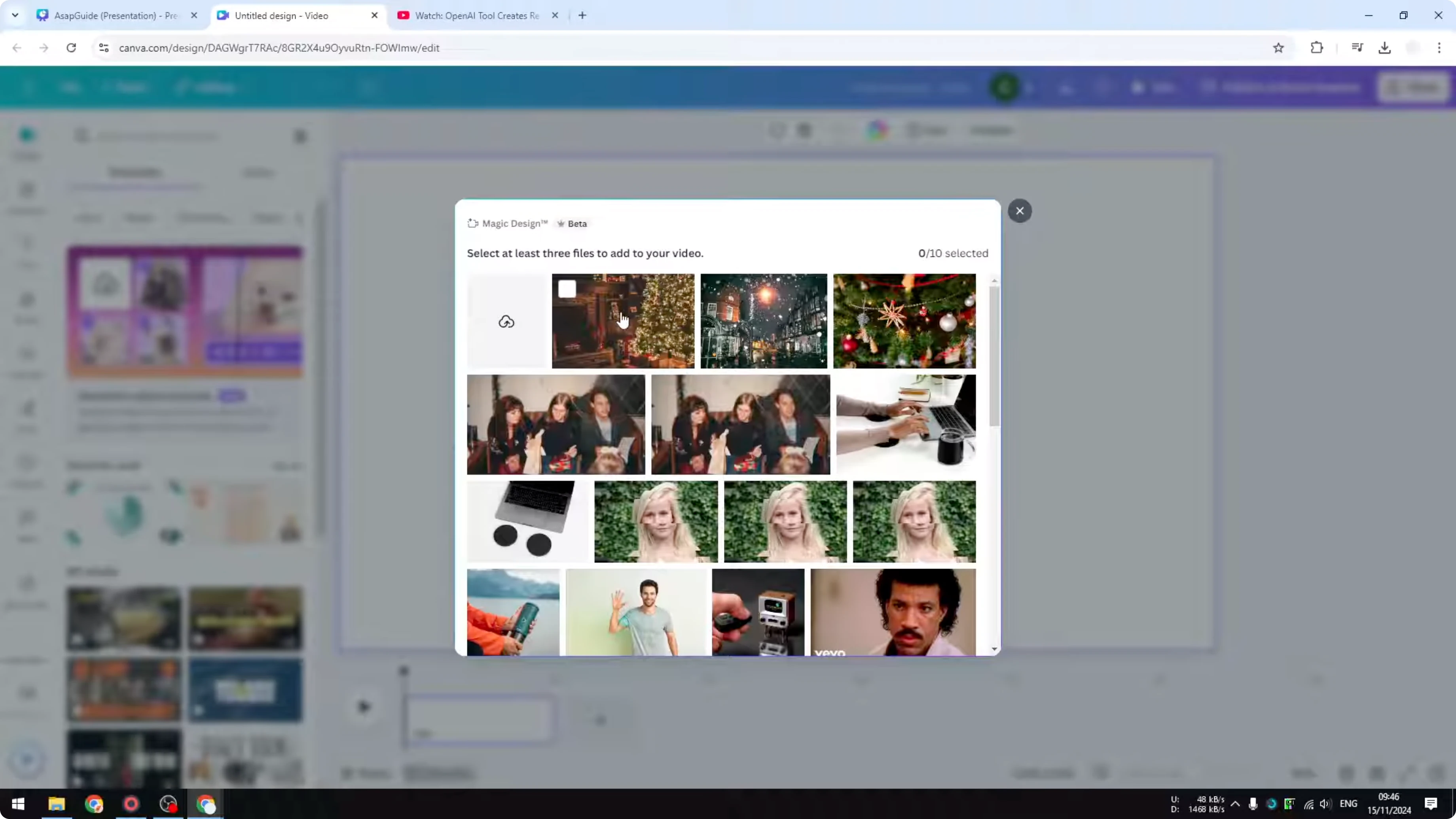Screenshot from How to Create AI Generated Videos in Canva at 91s