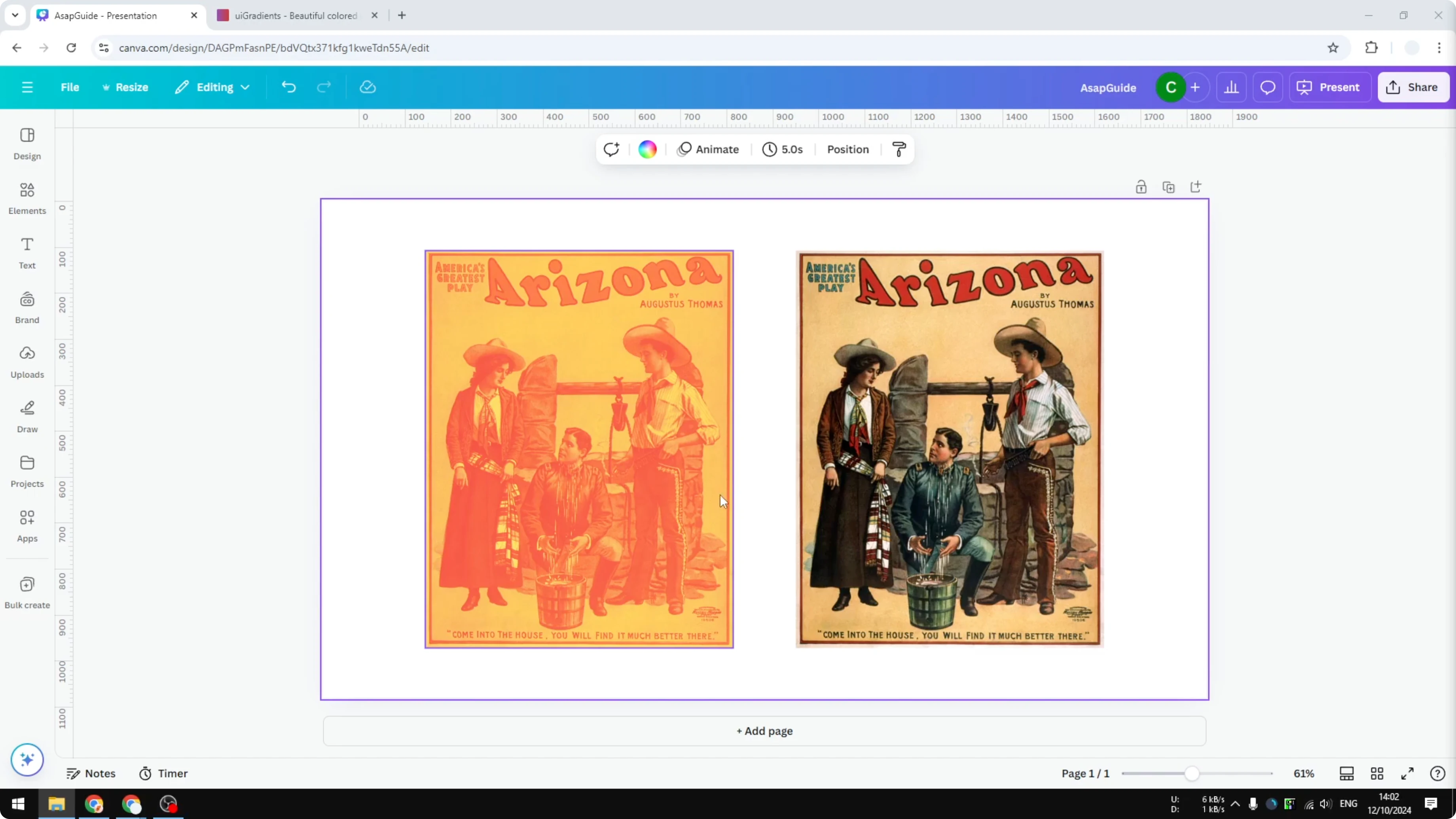 Screenshot from How to Apply Duotone in Canva at 1s
