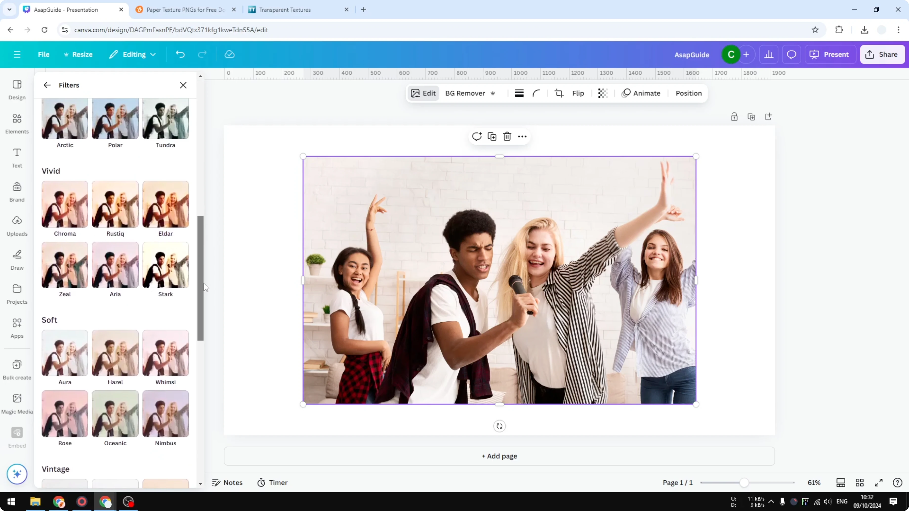 Screenshot from How to Apply Photo Effects in Canva at 135s