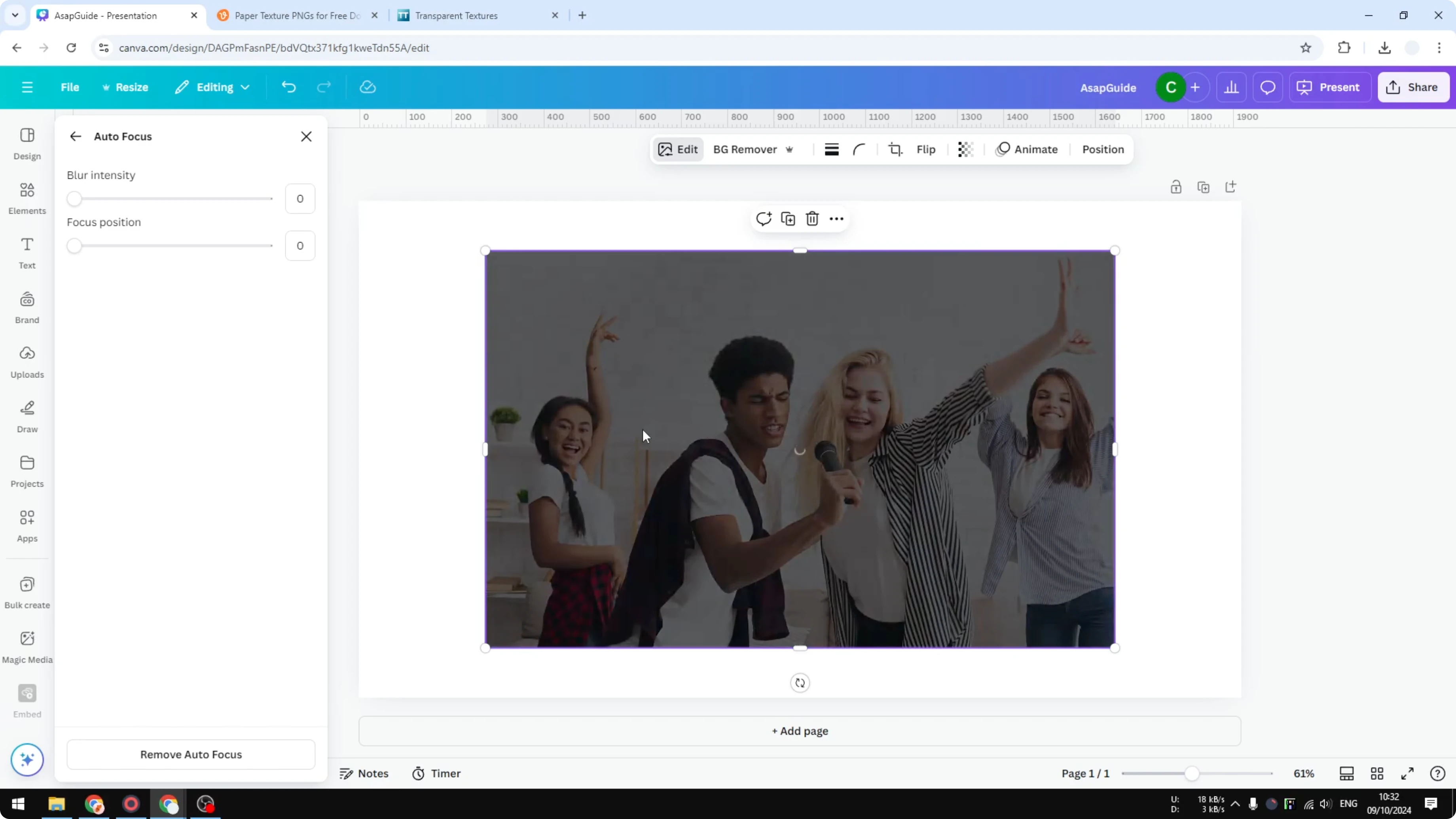 Screenshot from How to Apply Photo Effects in Canva at 180s