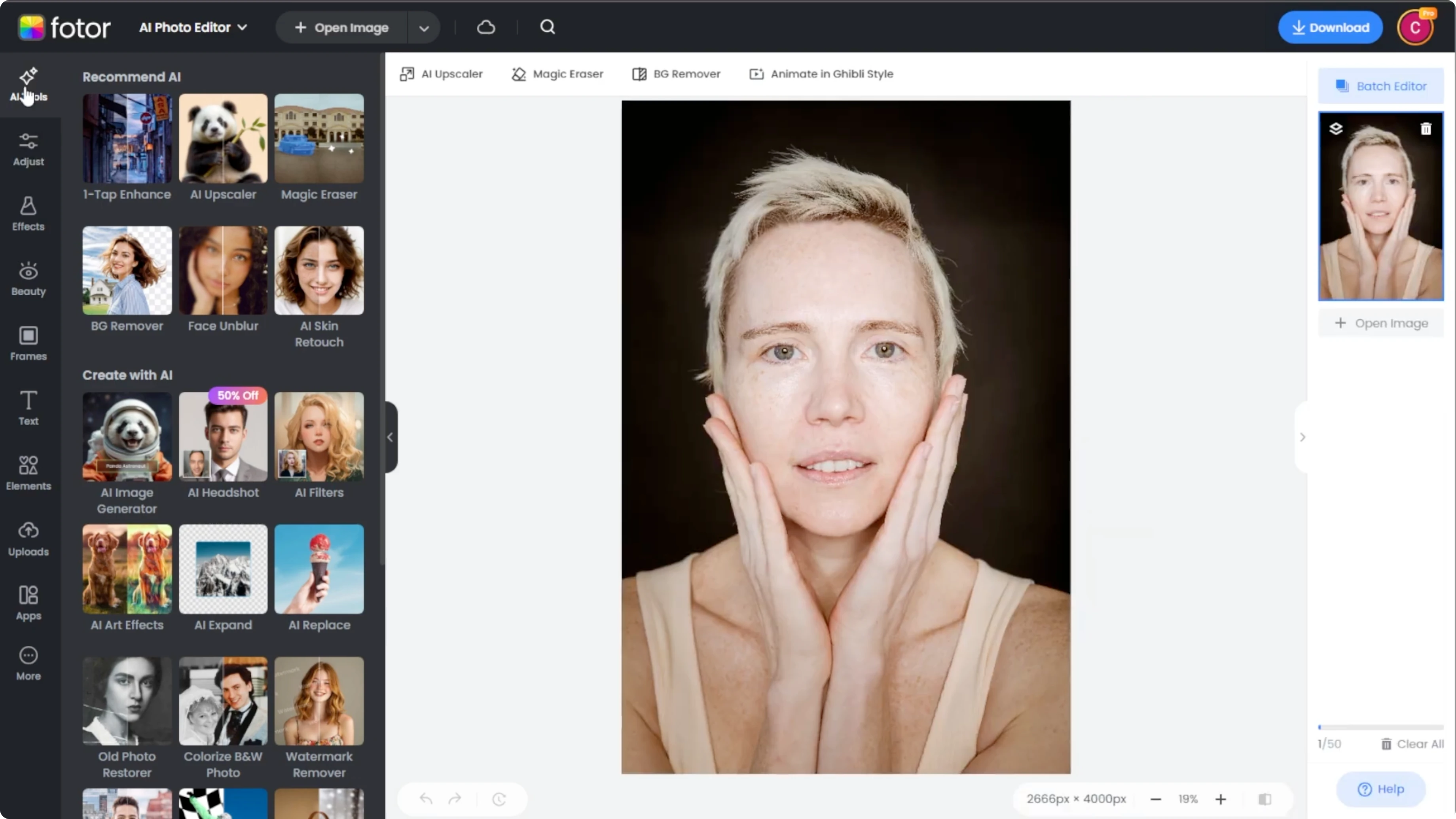 Screenshot from How to Experiment with Virtual Makeup Looks and Enhance Your Photos with AI? at 24s