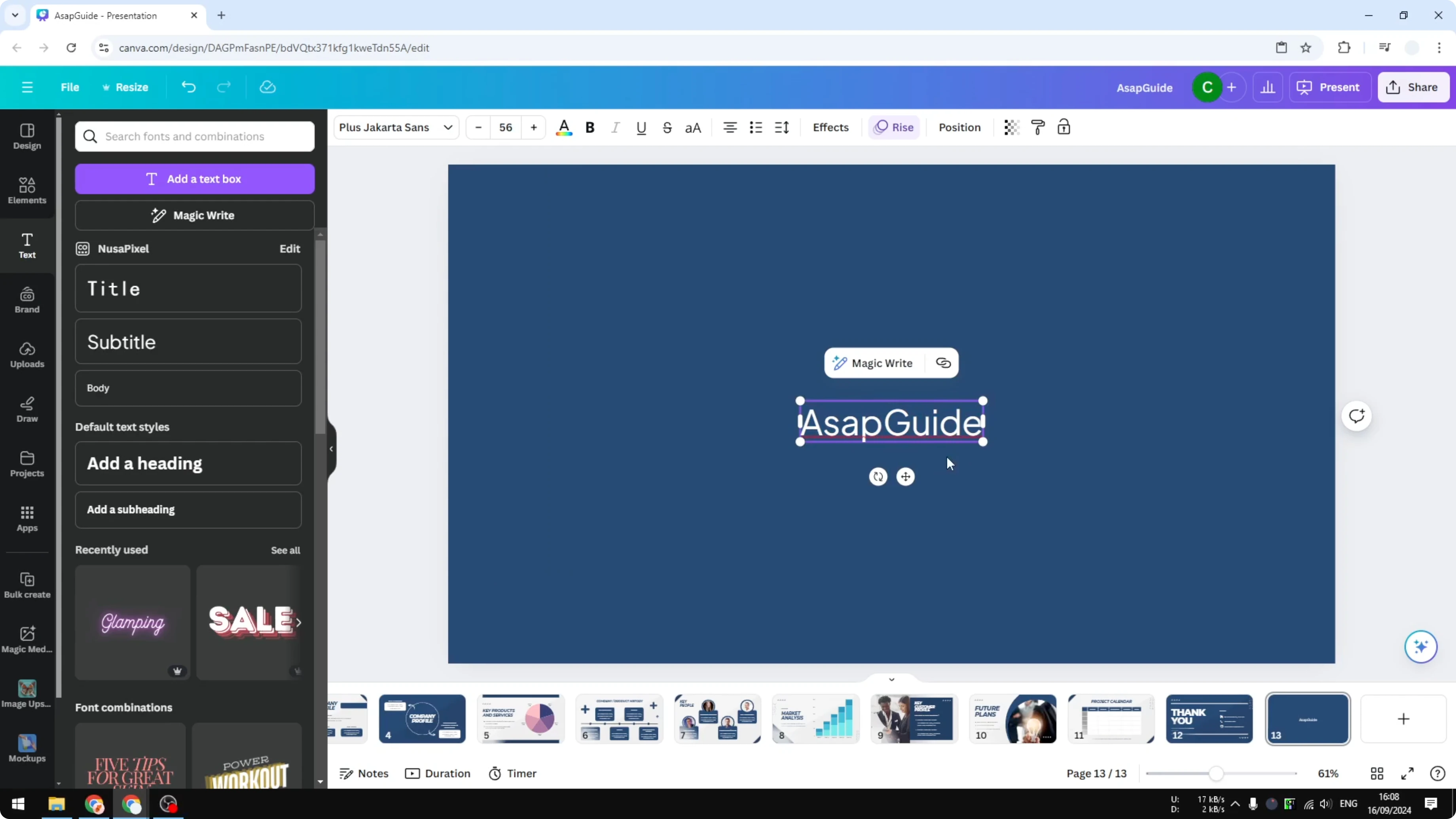 Screenshot from How To Apply Watermark In Canva at 103s
