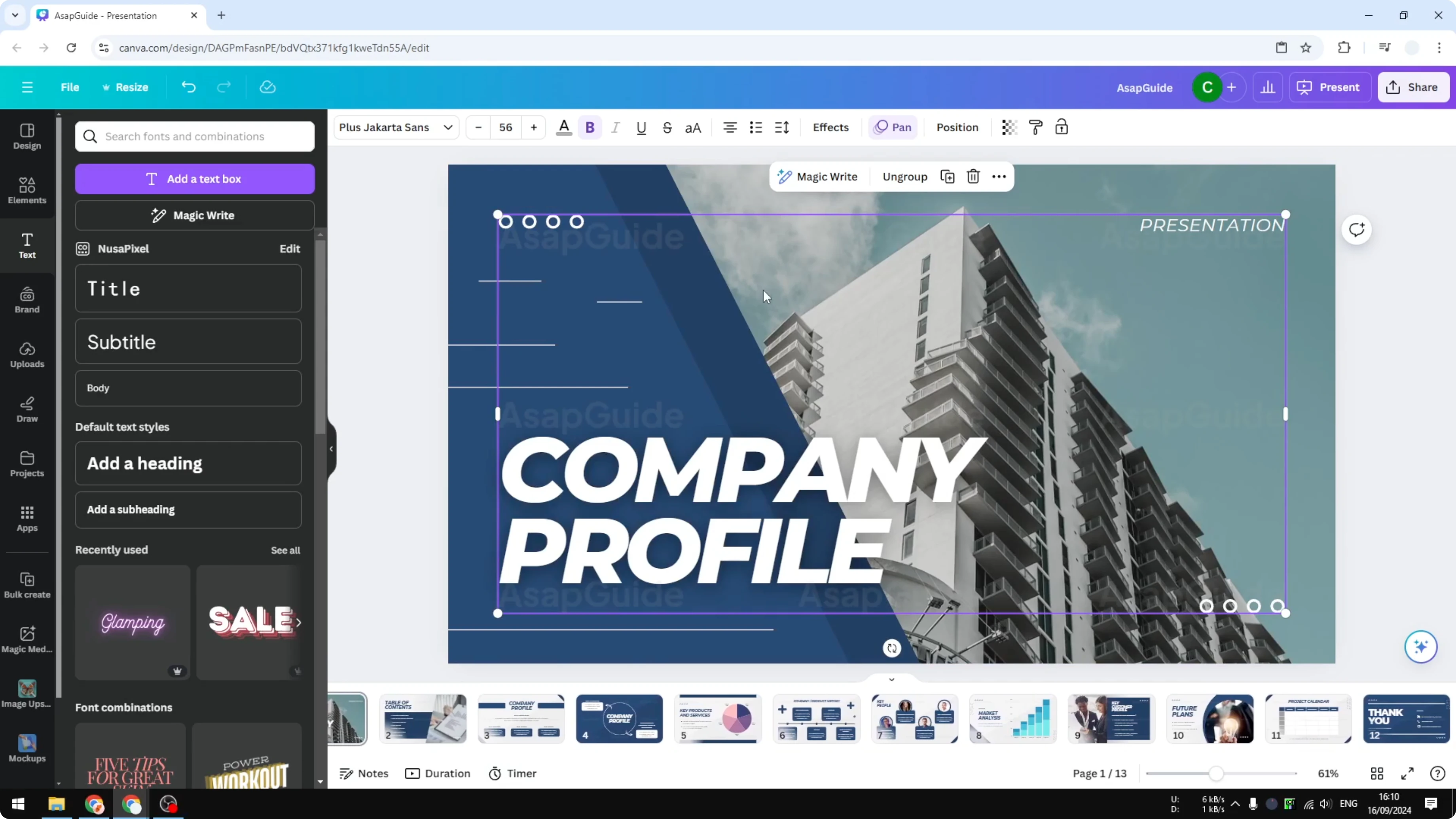Screenshot from How To Apply Watermark In Canva at 245s