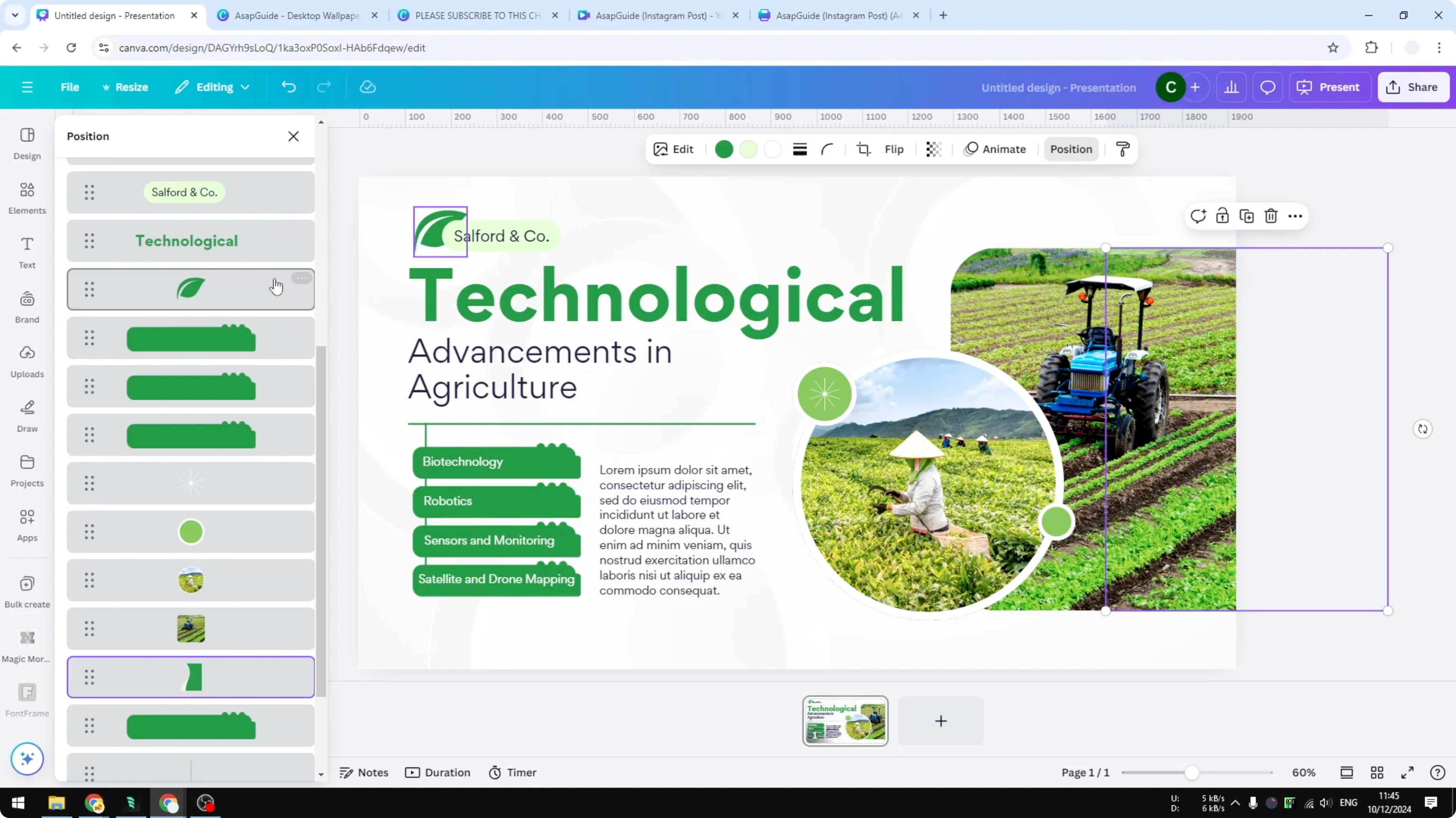 Screenshot from How to Arrange Layers in Canva with Drag and Drop at 112s