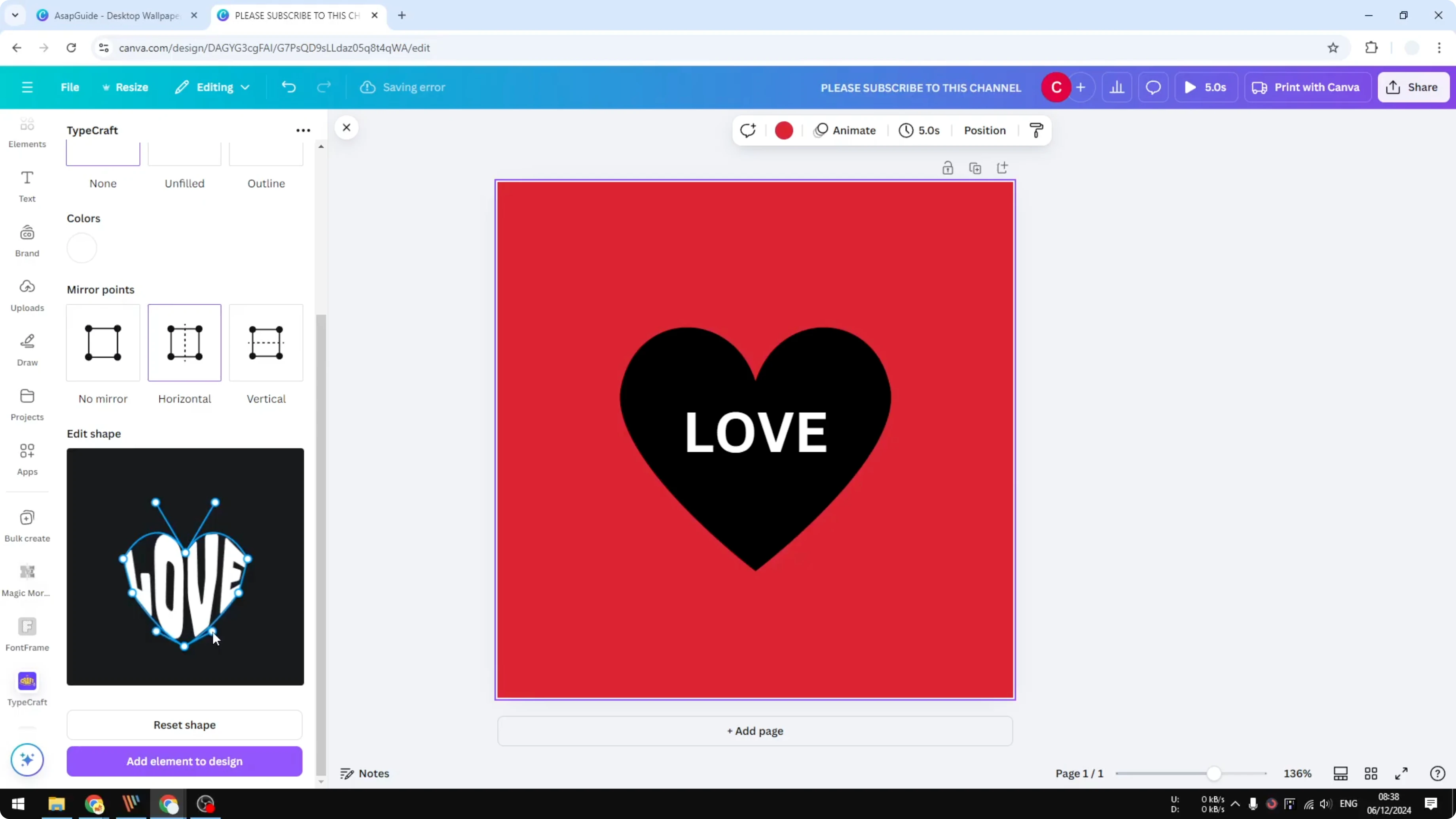 Screenshot from How to Attach Text to Shape in Canva at 165s