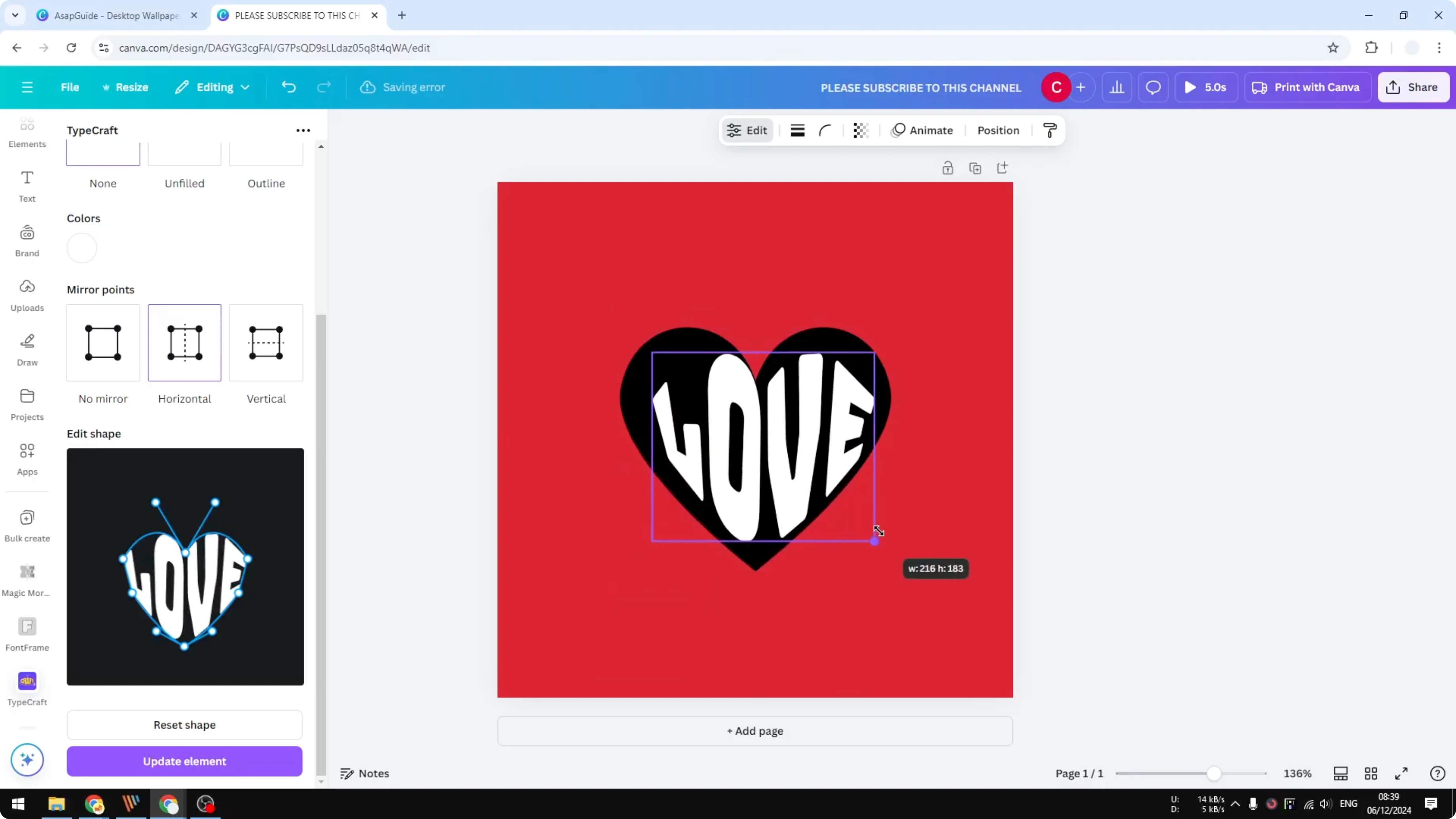 Screenshot from How to Attach Text to Shape in Canva at 177s